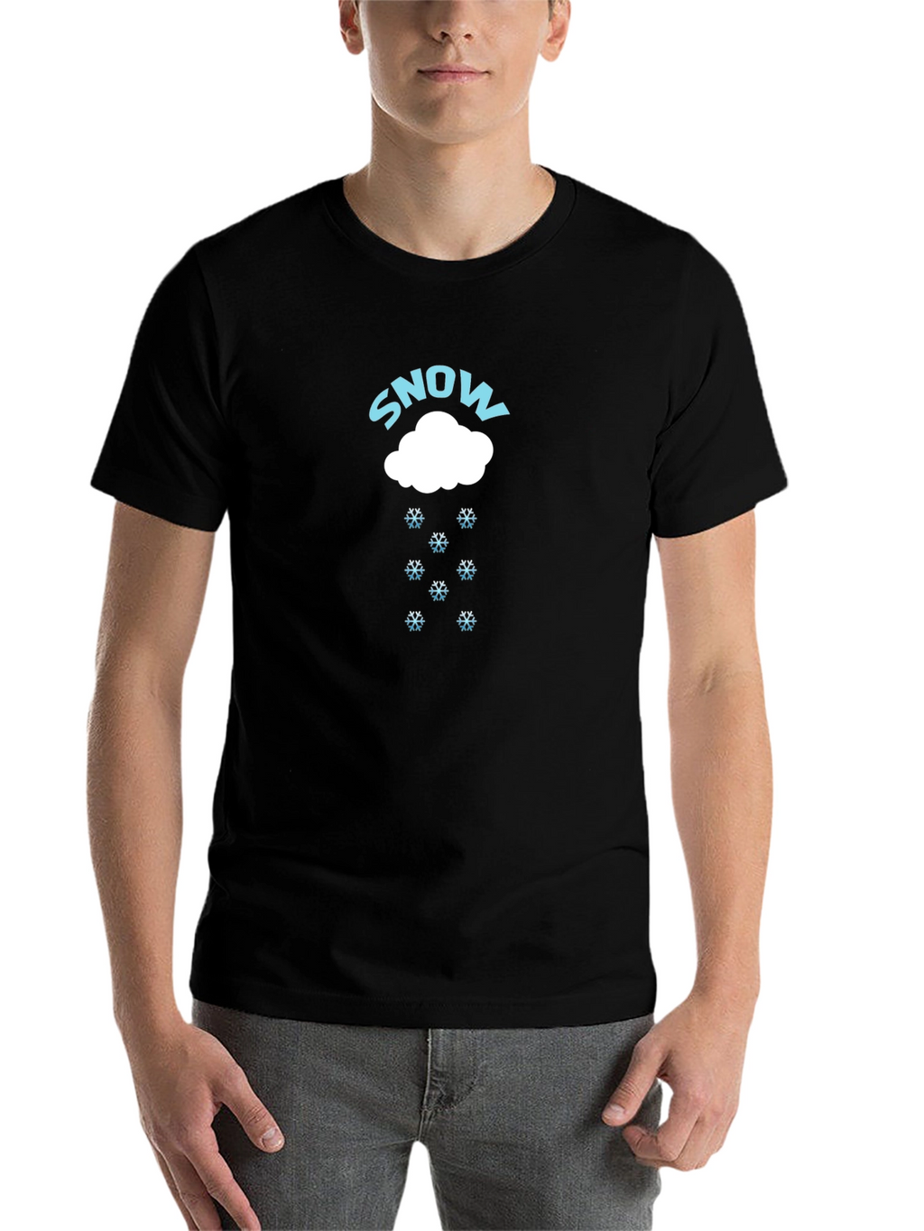 Snow Graphic Black T-Shirt