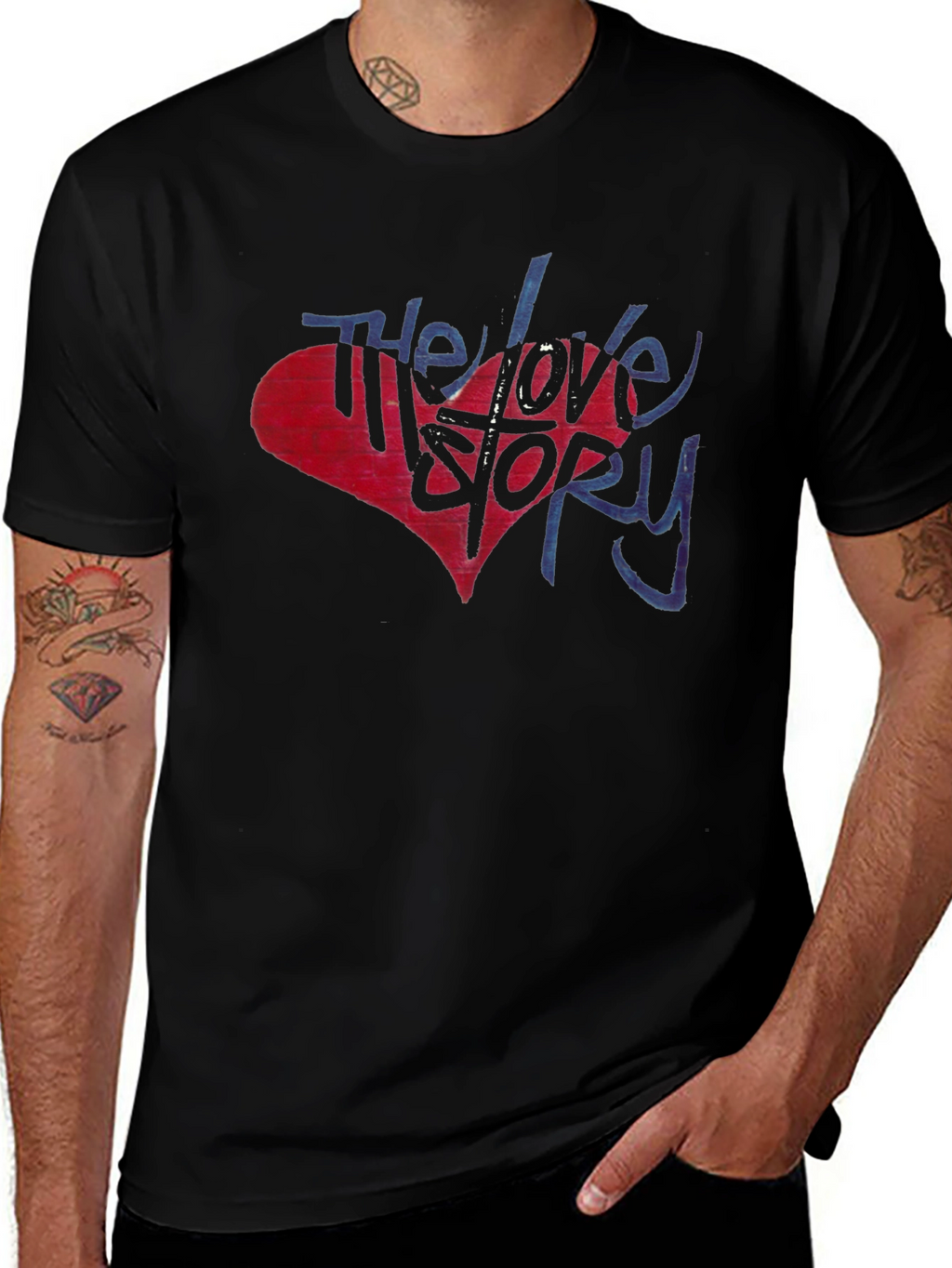 The Love Story Graphic T-Shirt - Black