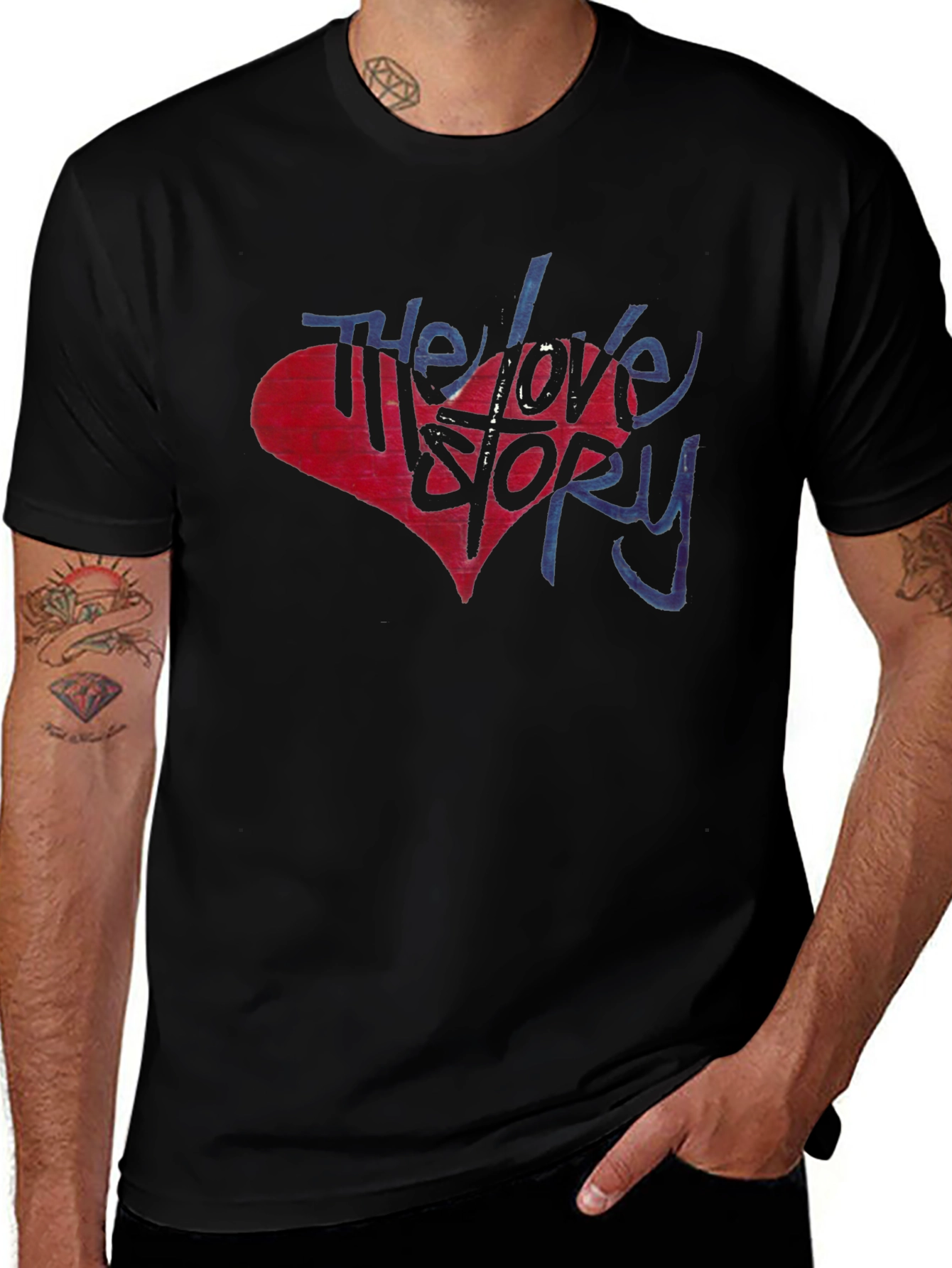 The Love Story Graphic T-Shirt - Black