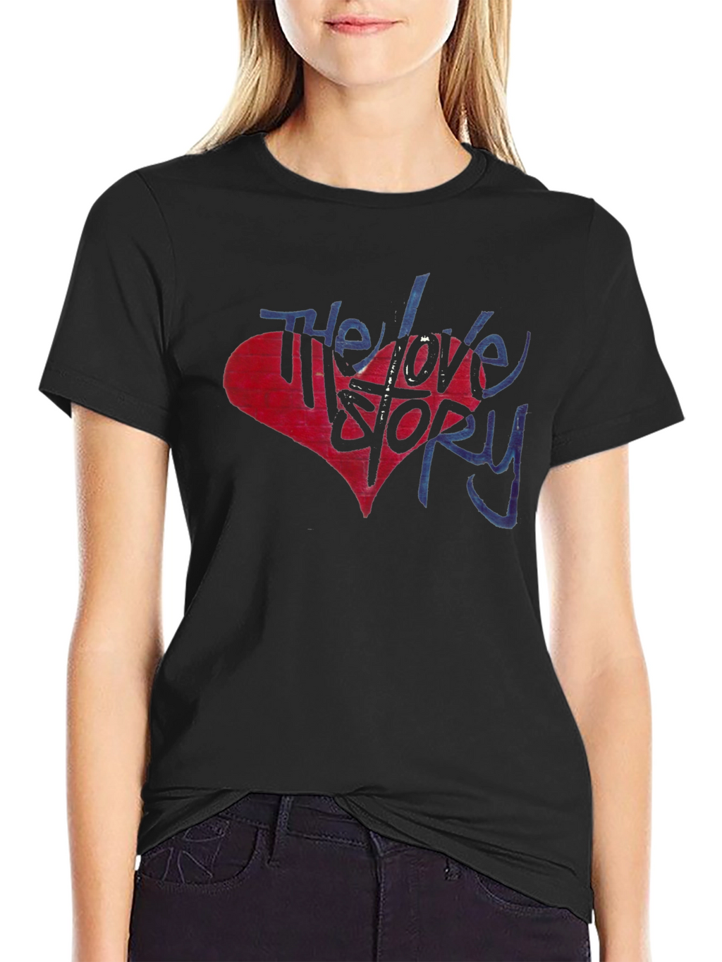 The Love Story Graphic T-Shirt - Black