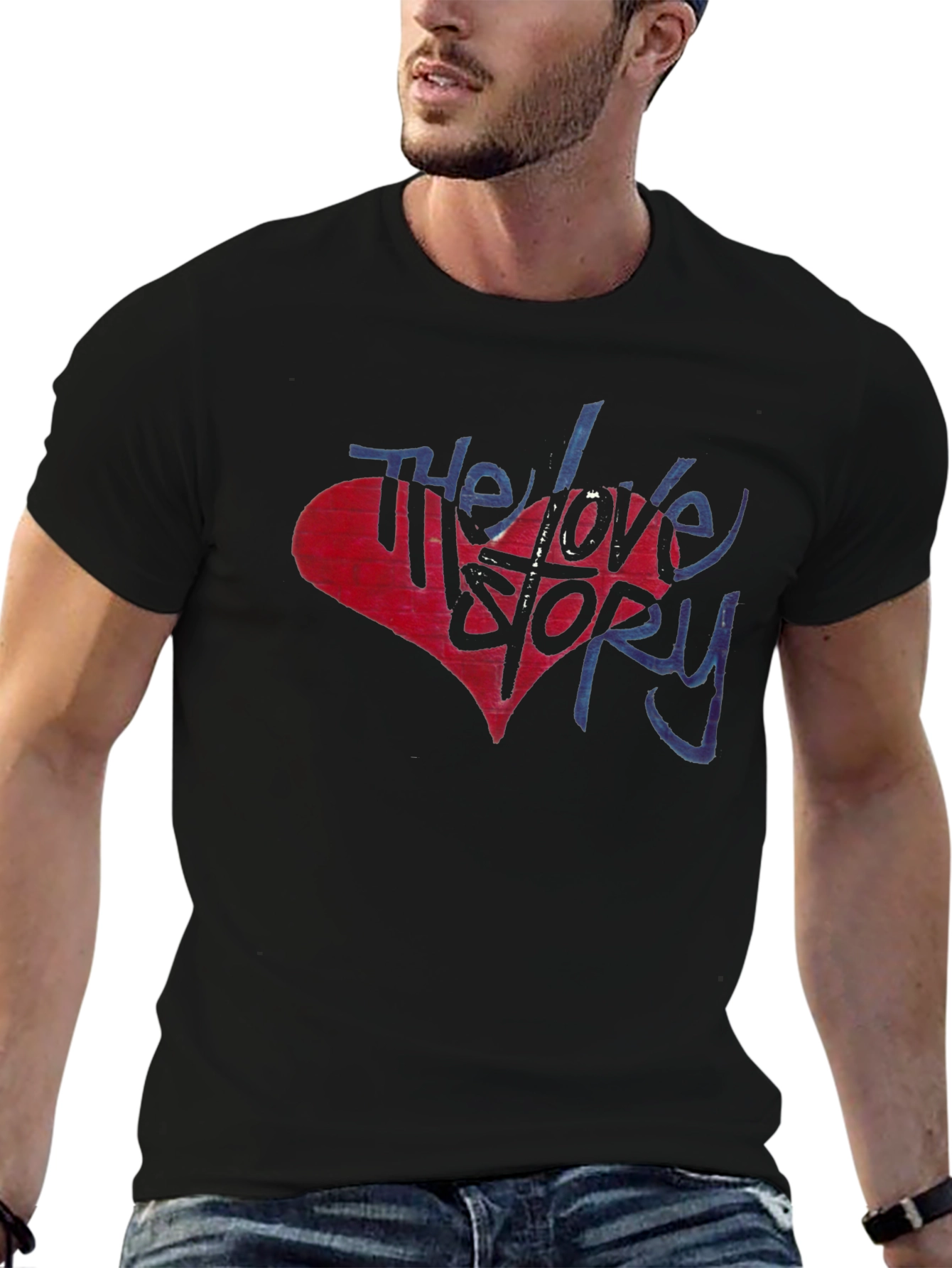The Love Story Graphic T-Shirt - Black