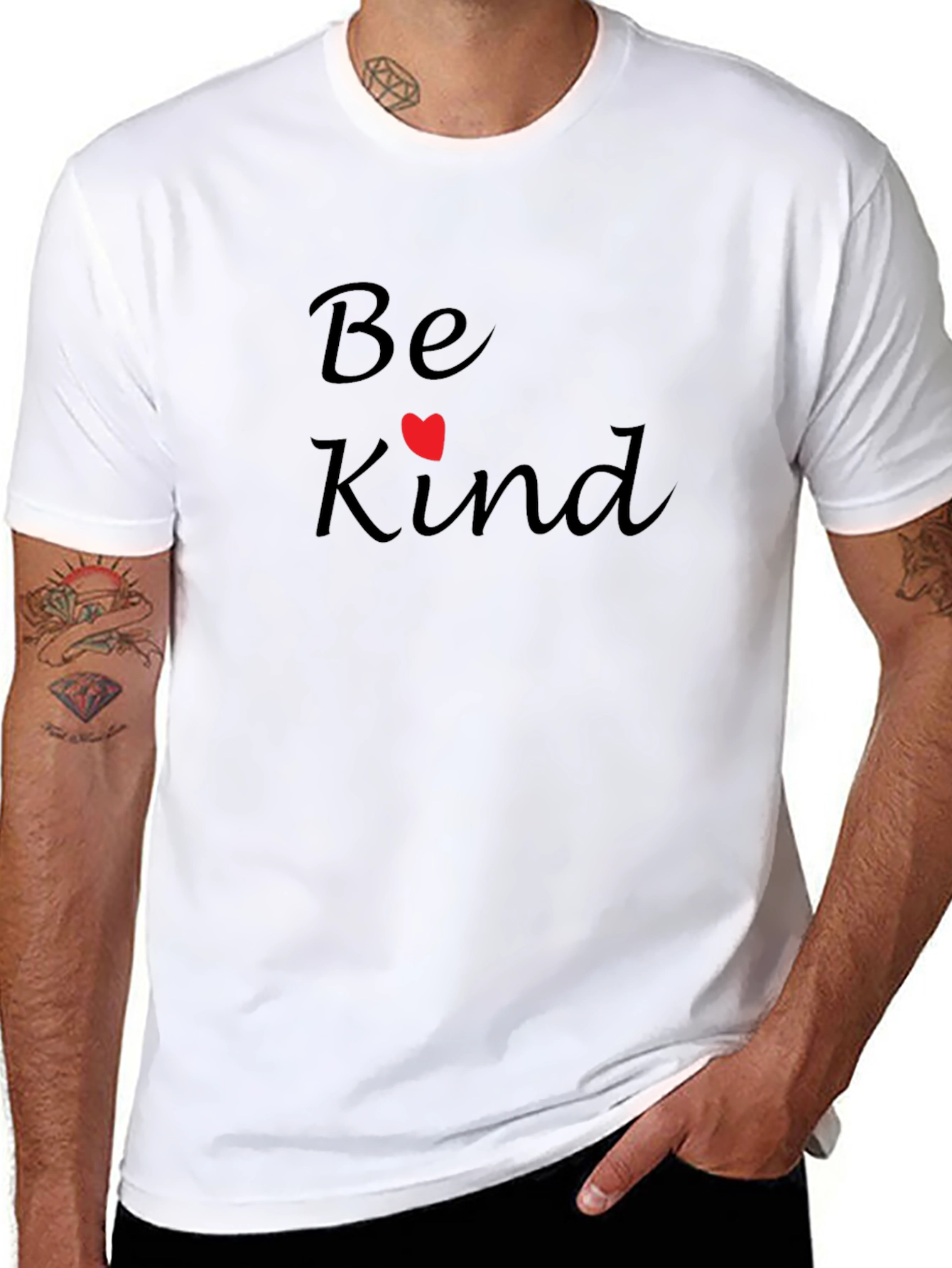 Be Kind T-Shirt - Black Crew Neck
