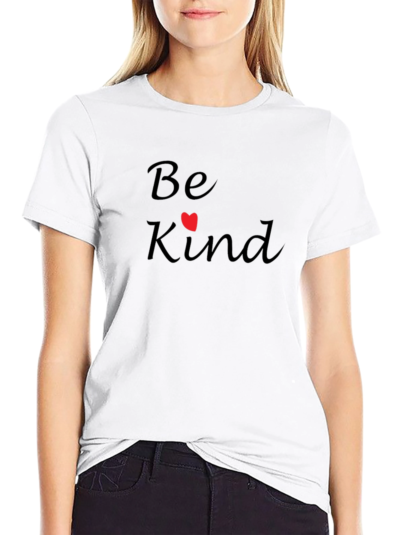 Be Kind T-Shirt - Black Crew Neck