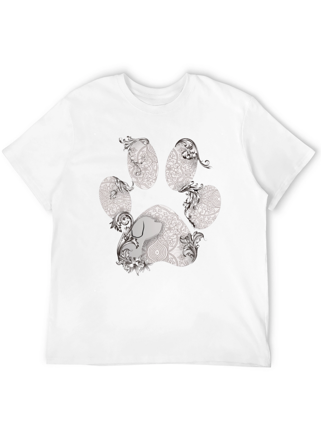 Paw Print Graphic Tee - Artistic Dog Lover Shirt