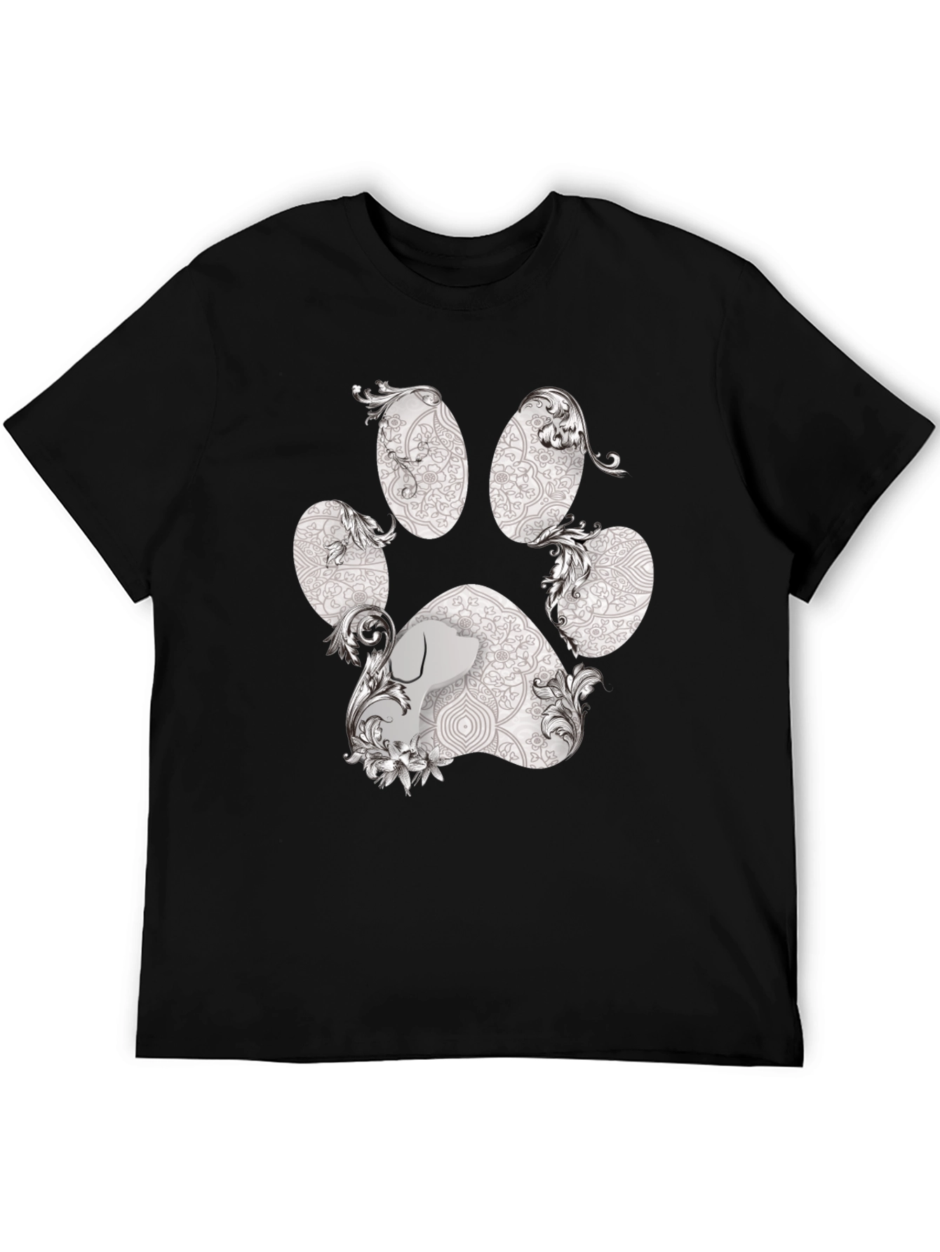 Paw Print Graphic Tee - Artistic Dog Lover Shirt