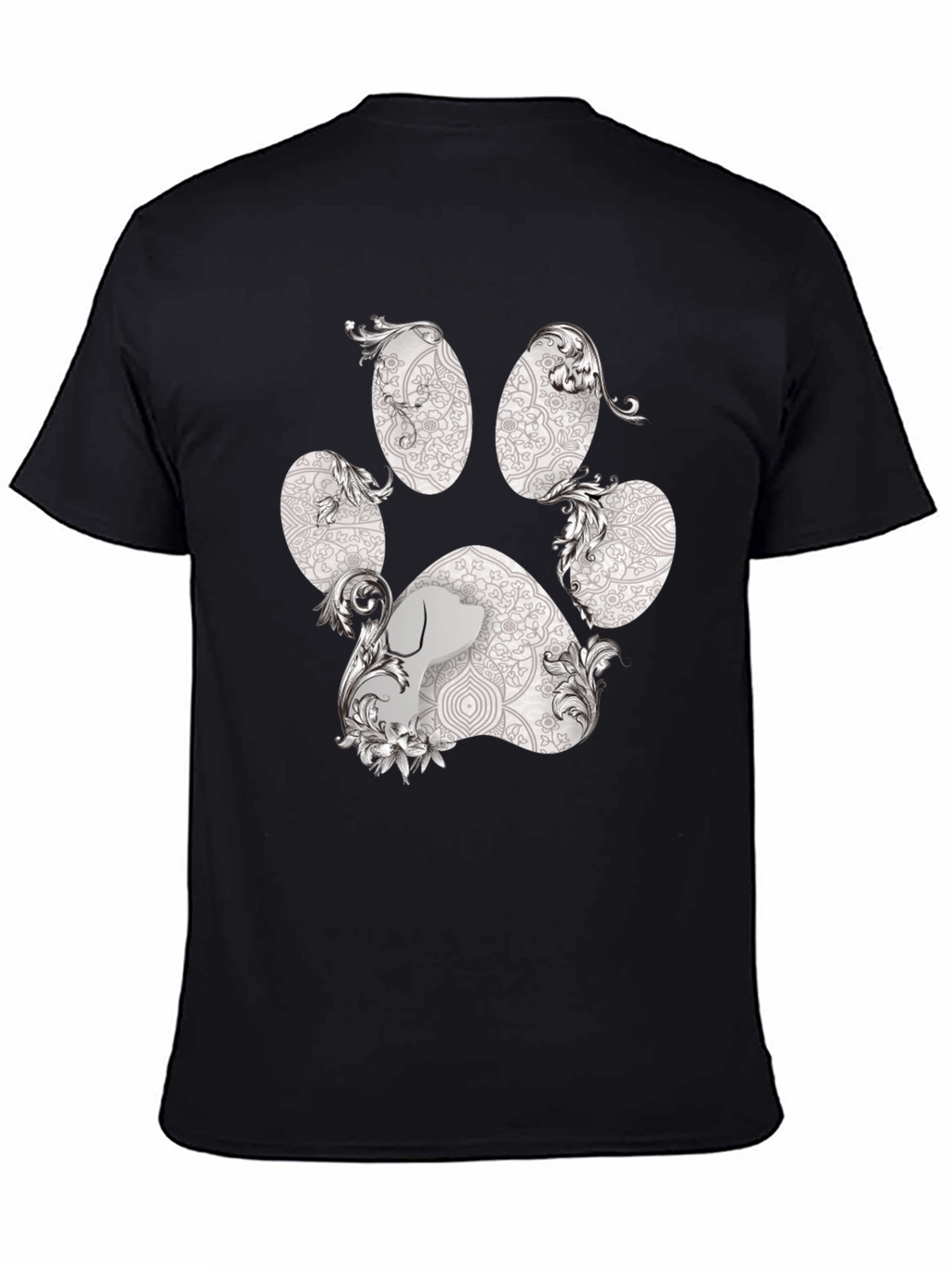 Paw Print Graphic Tee - Artistic Dog Lover Shirt