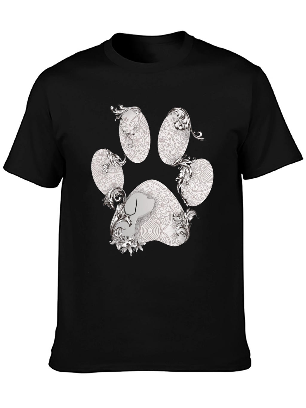 Paw Print Graphic Tee - Artistic Dog Lover Shirt