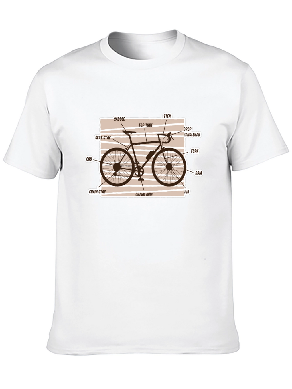 Bicycle Parts Diagram Graphic T-Shirt