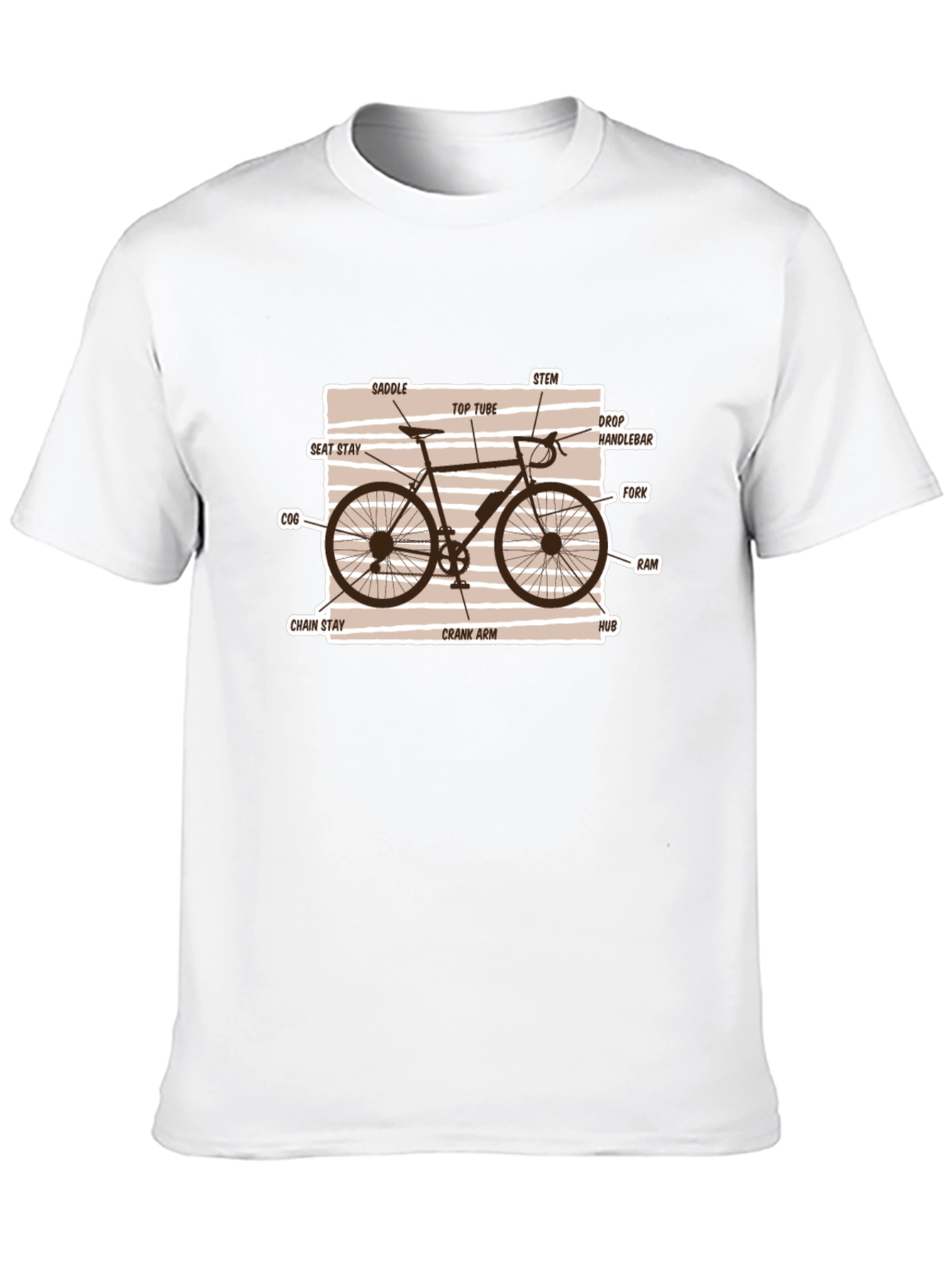 Bicycle Parts Diagram Graphic T-Shirt