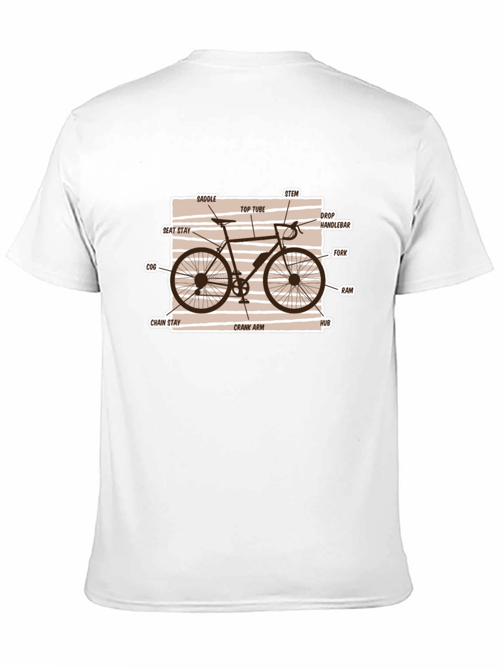 Bicycle Parts Diagram Graphic T-Shirt