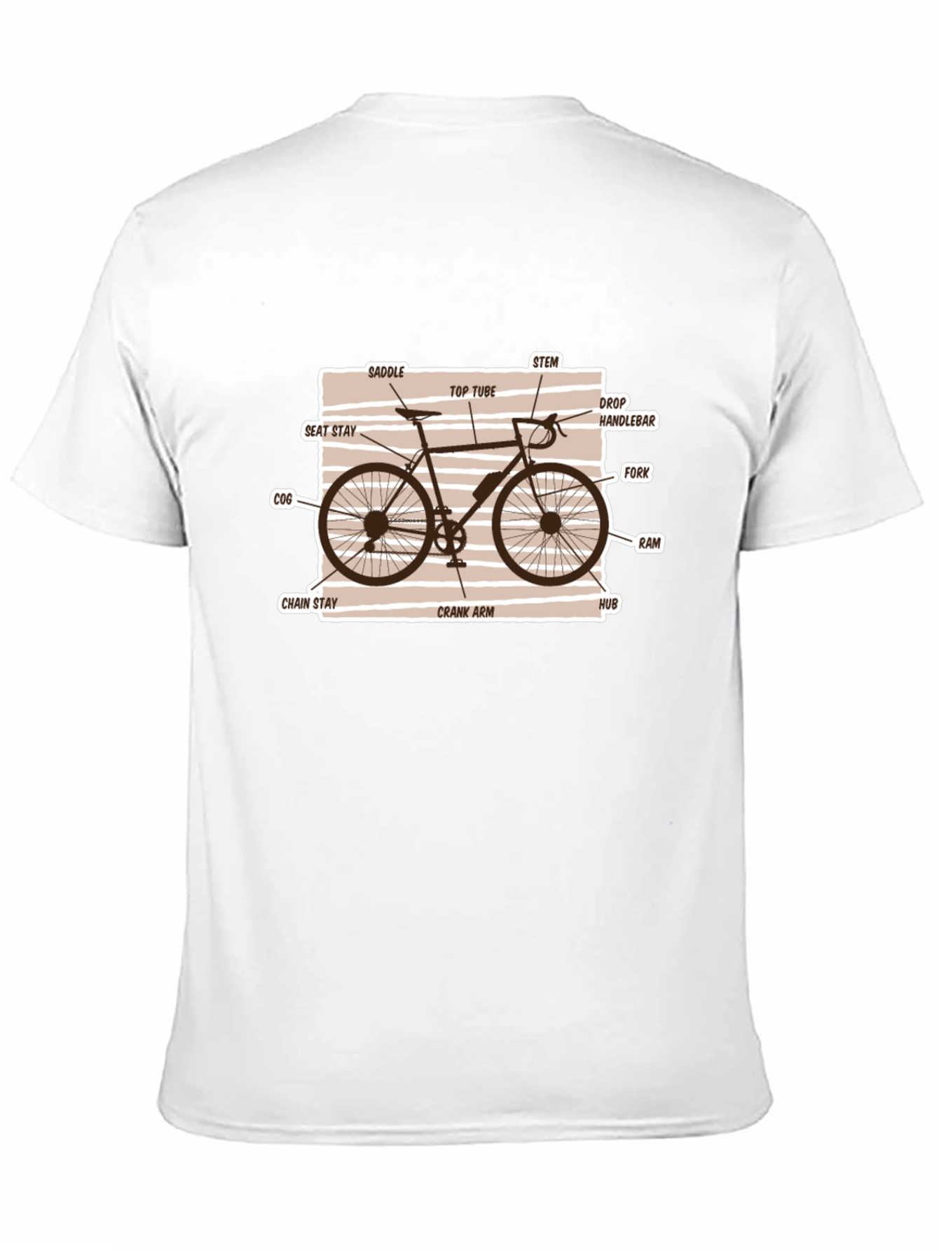 Bicycle Parts Diagram Graphic T-Shirt
