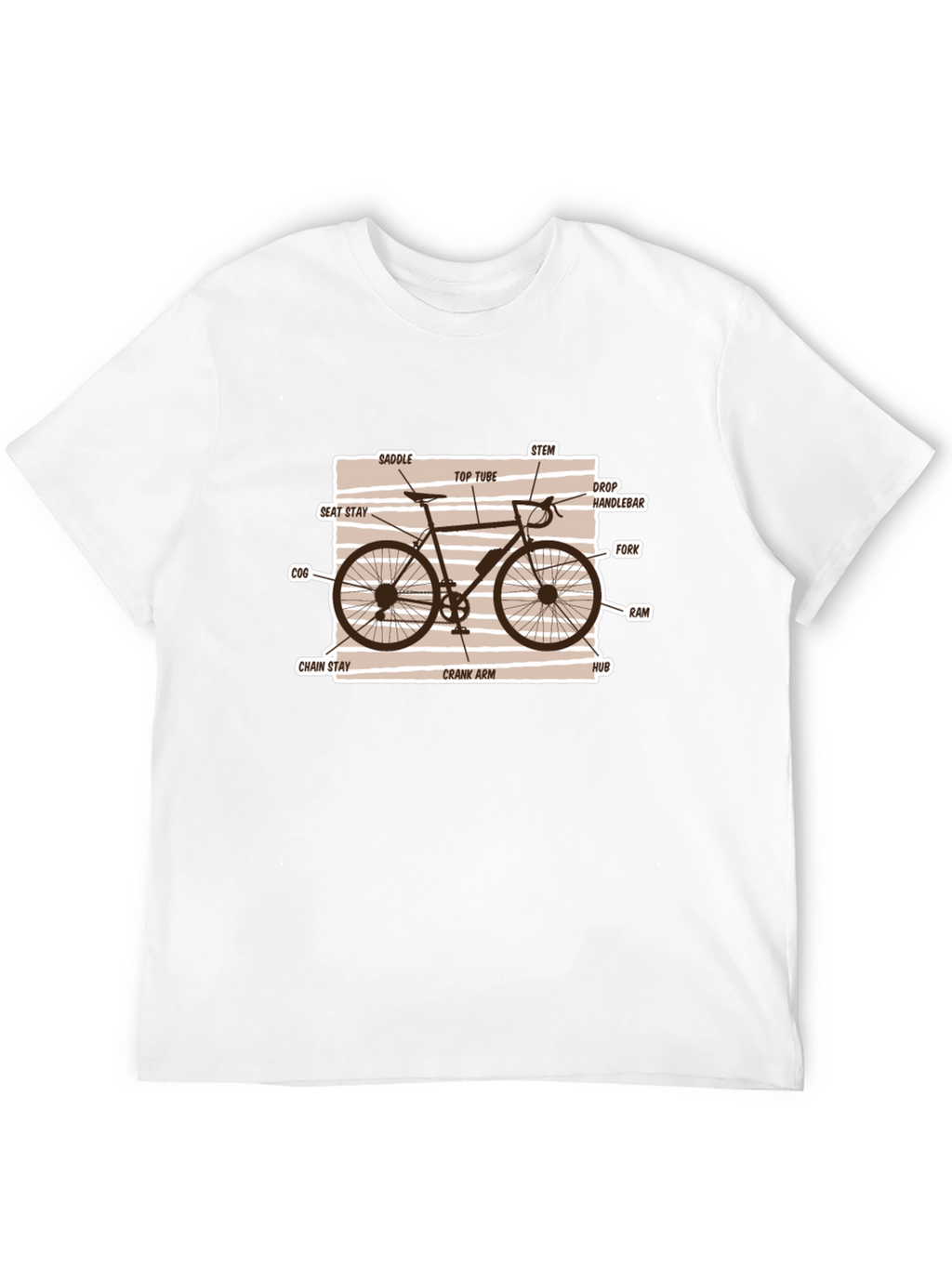 Bicycle Parts Diagram Graphic T-Shirt