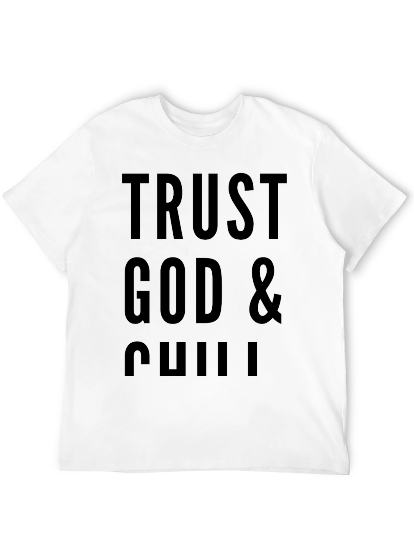 Trust God & Chill Black Graphic Tee