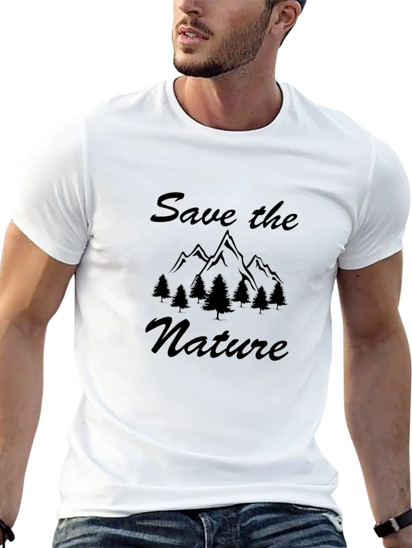 Save the Nature Black T-Shirt for Men