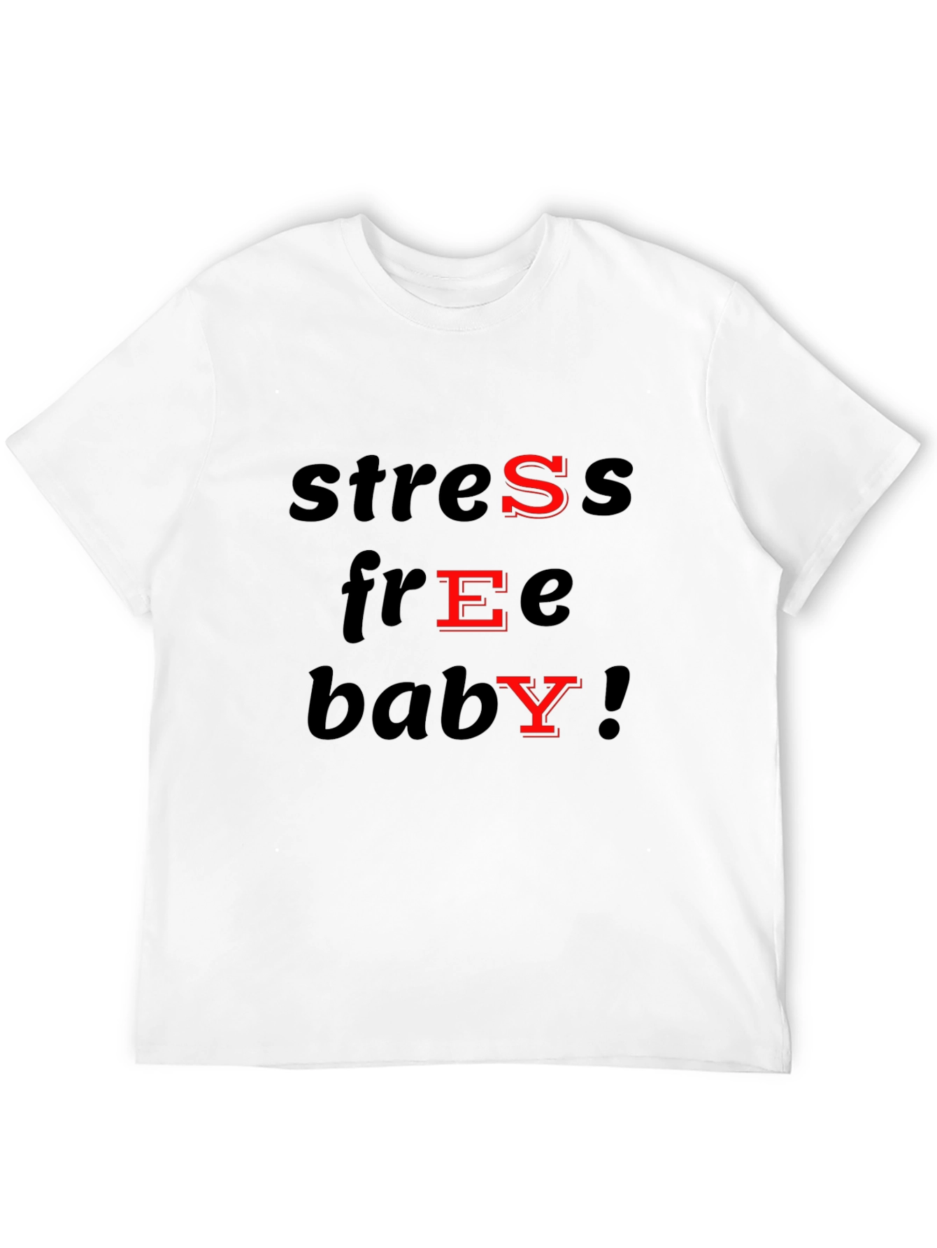 Stress Free Baby T-Shirt - Black Cotton Blend