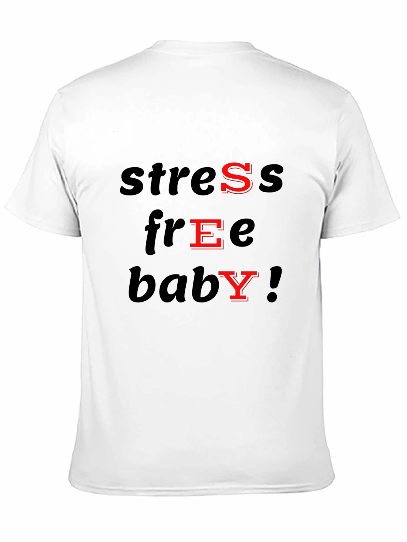 Stress Free Baby T-Shirt - Black Cotton Blend