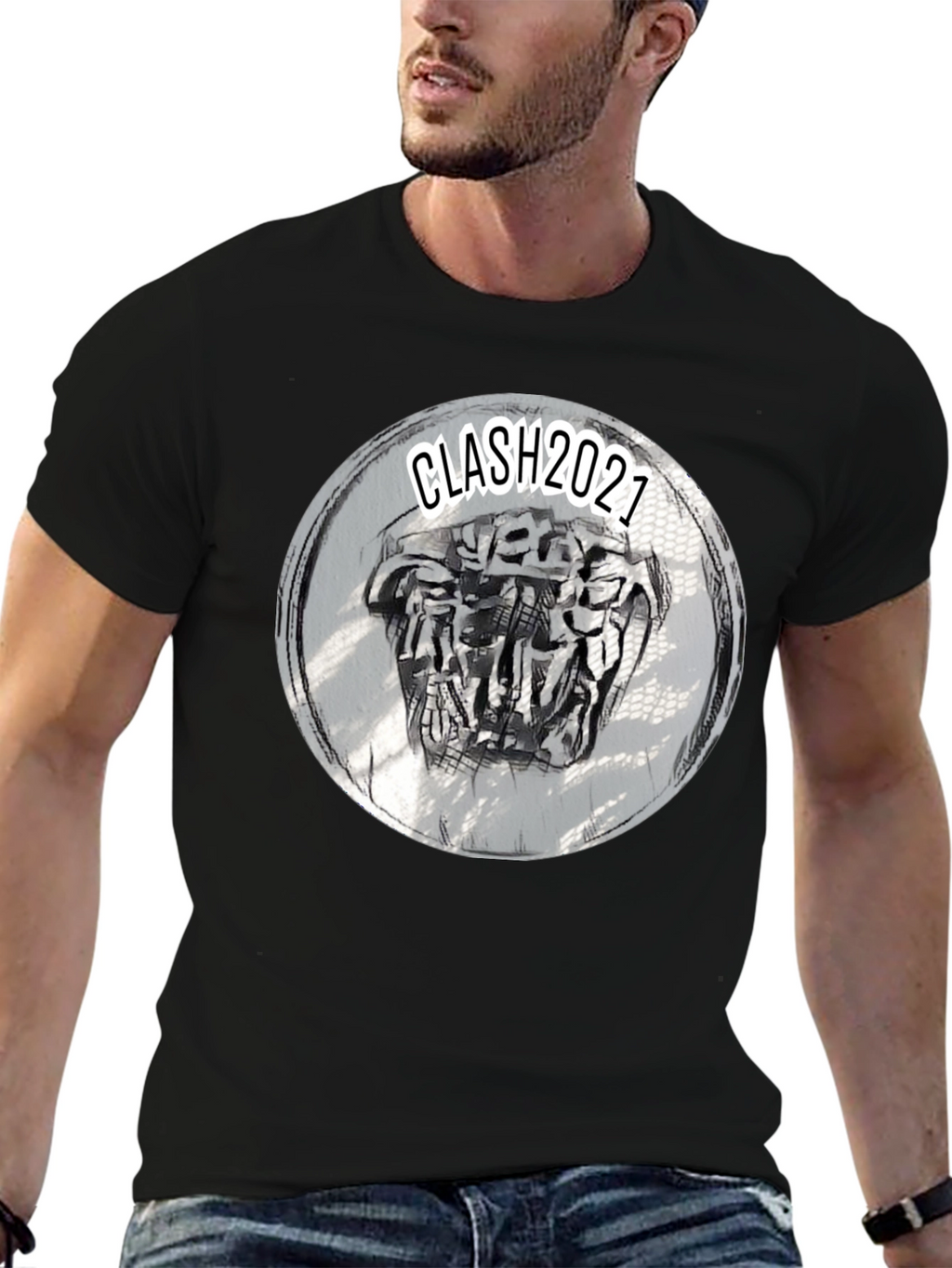 Clash 2021 Graphic Tee - Black Crew Neck T-Shirt
