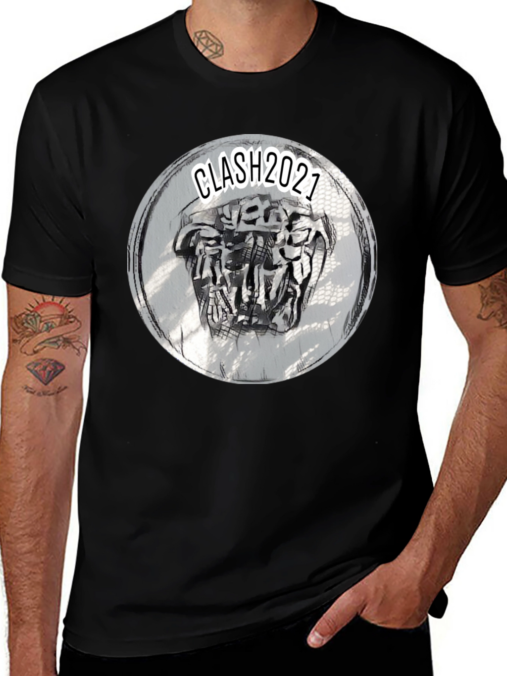 Clash 2021 Graphic Tee - Black Crew Neck T-Shirt