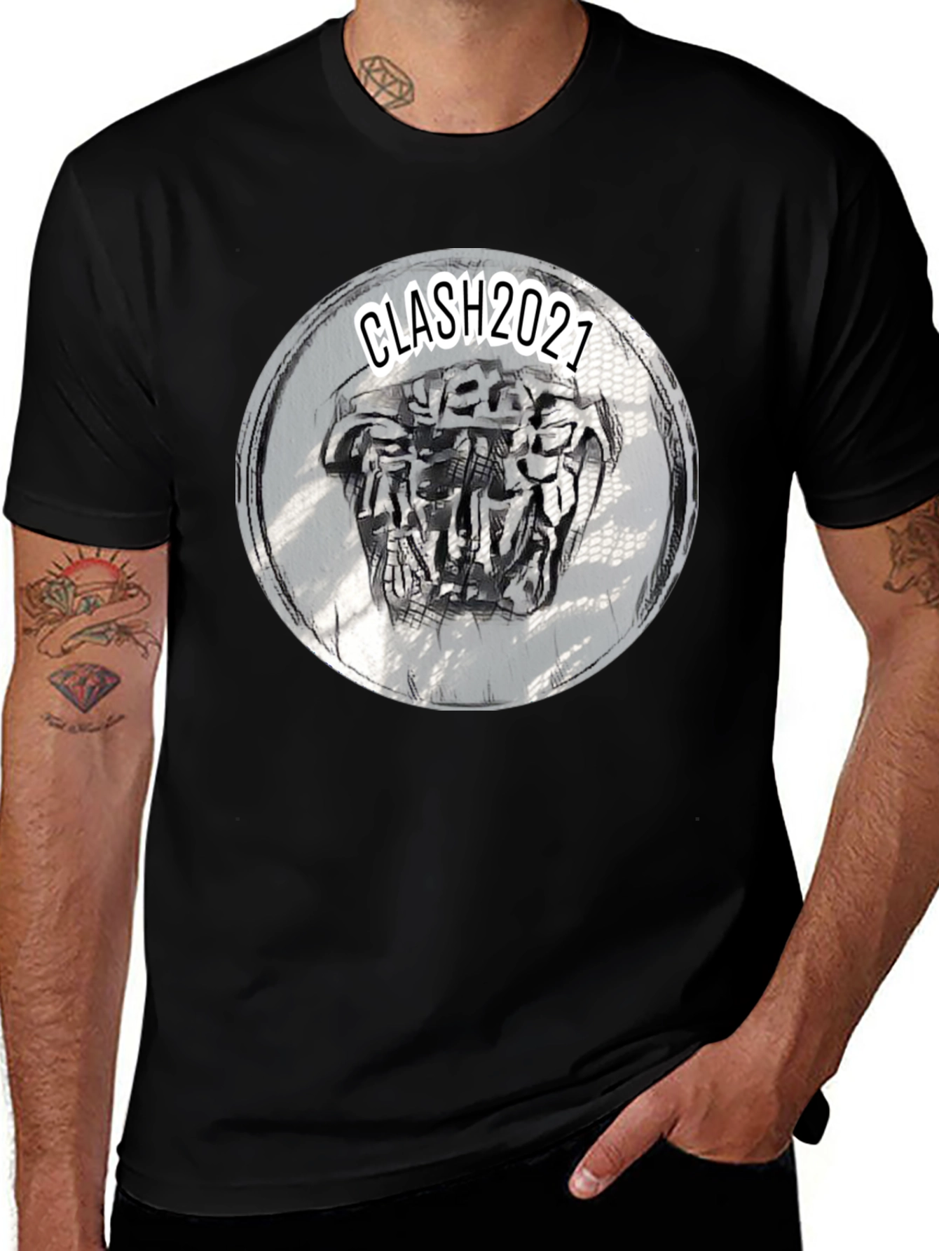 Clash 2021 Graphic Tee - Black Crew Neck T-Shirt
