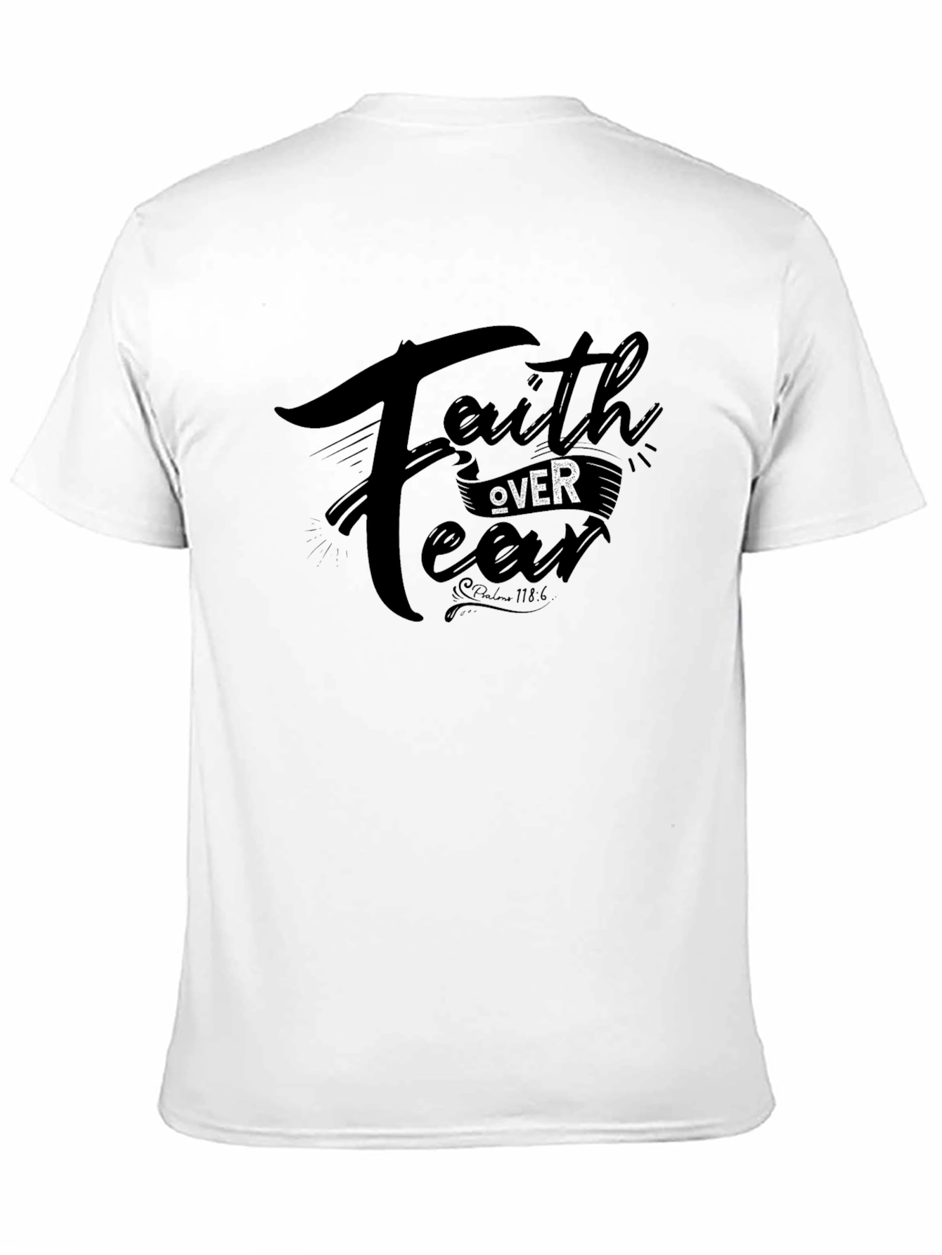 Faith Over Fear Black Graphic Tee