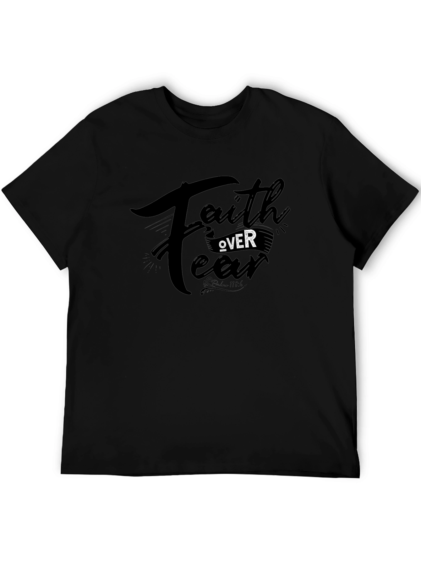 Faith Over Fear Black Graphic Tee