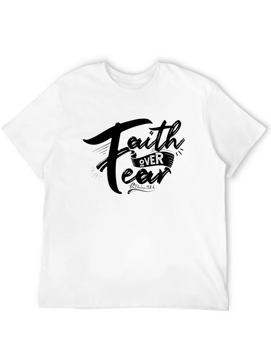 Faith Over Fear Black Graphic Tee