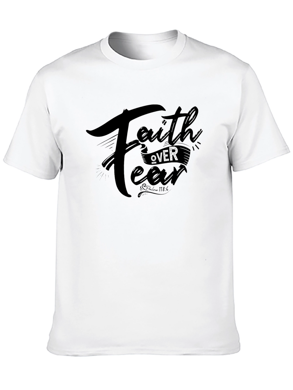 Faith Over Fear Black Graphic Tee