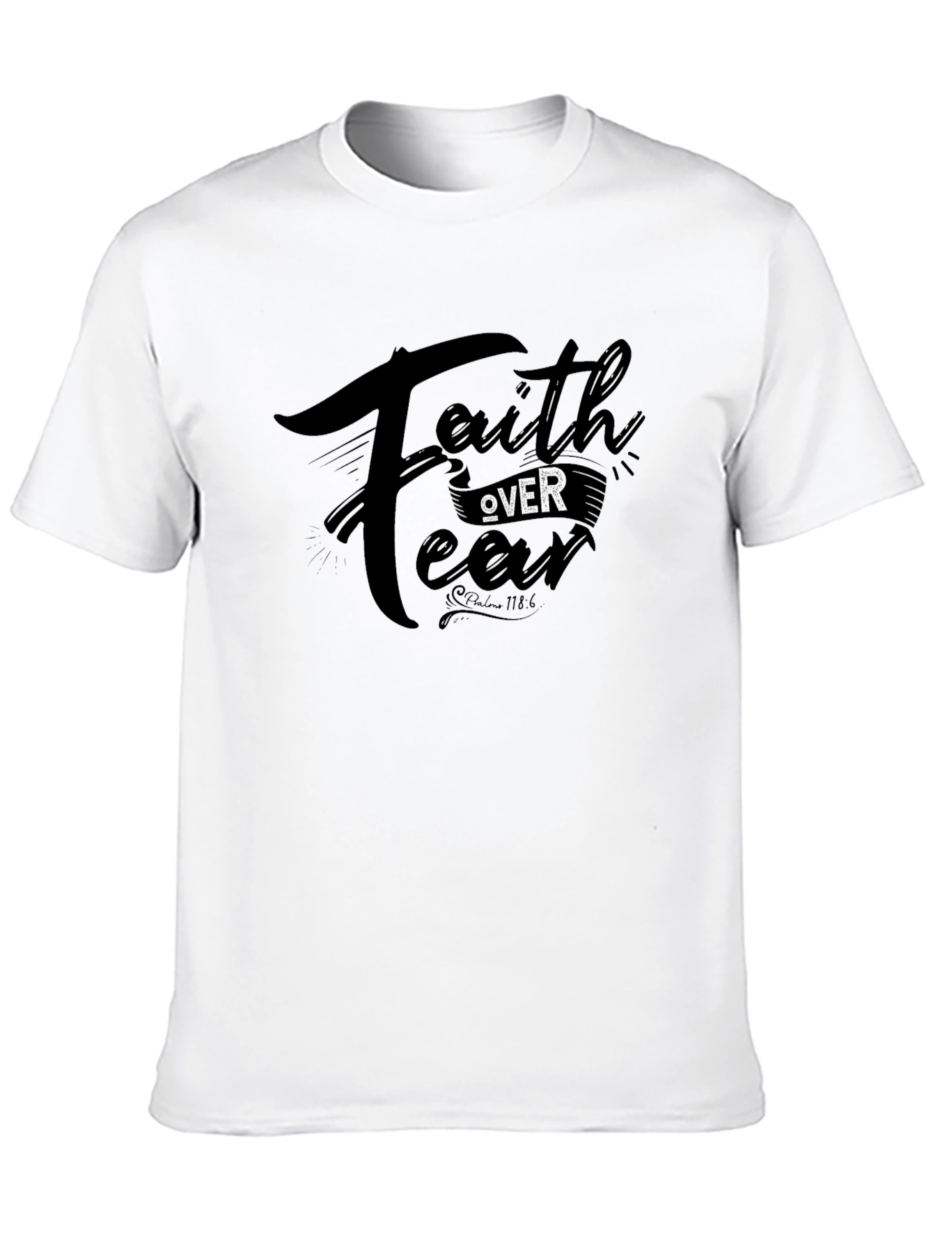 Faith Over Fear Black Graphic Tee