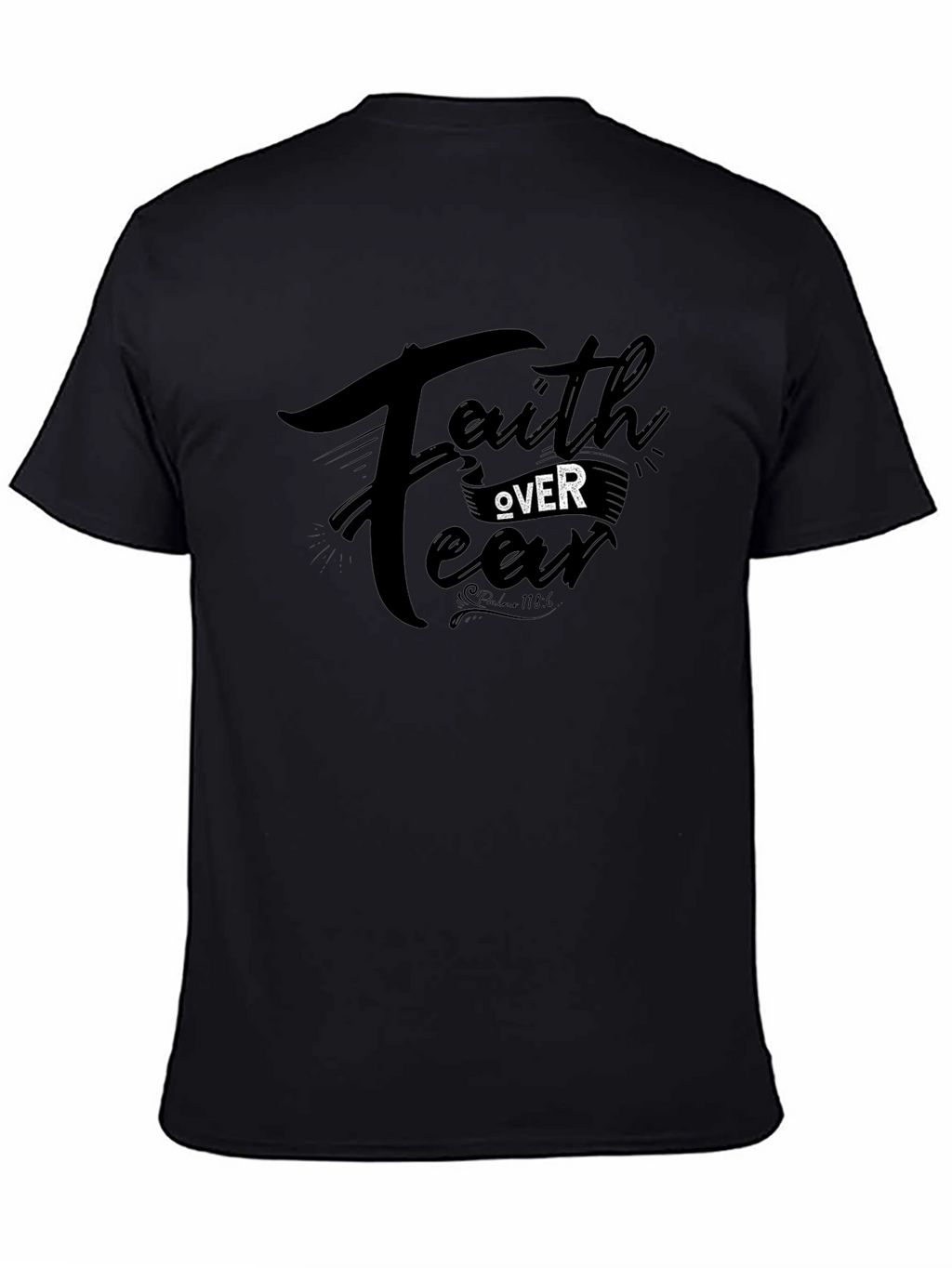 Faith Over Fear Black Graphic Tee