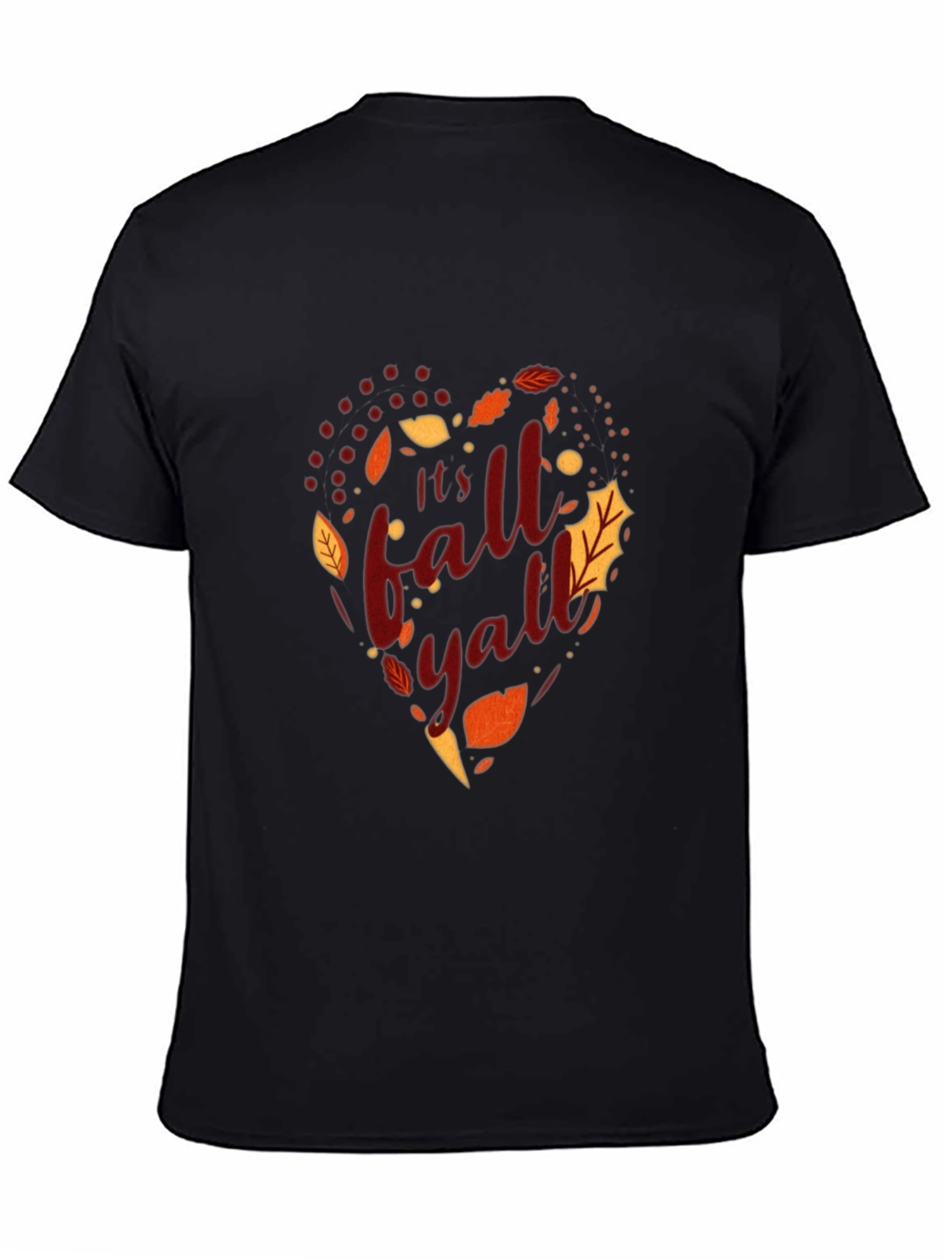 Its Fall Yall T-Shirt Autumn Leaf Heart Design