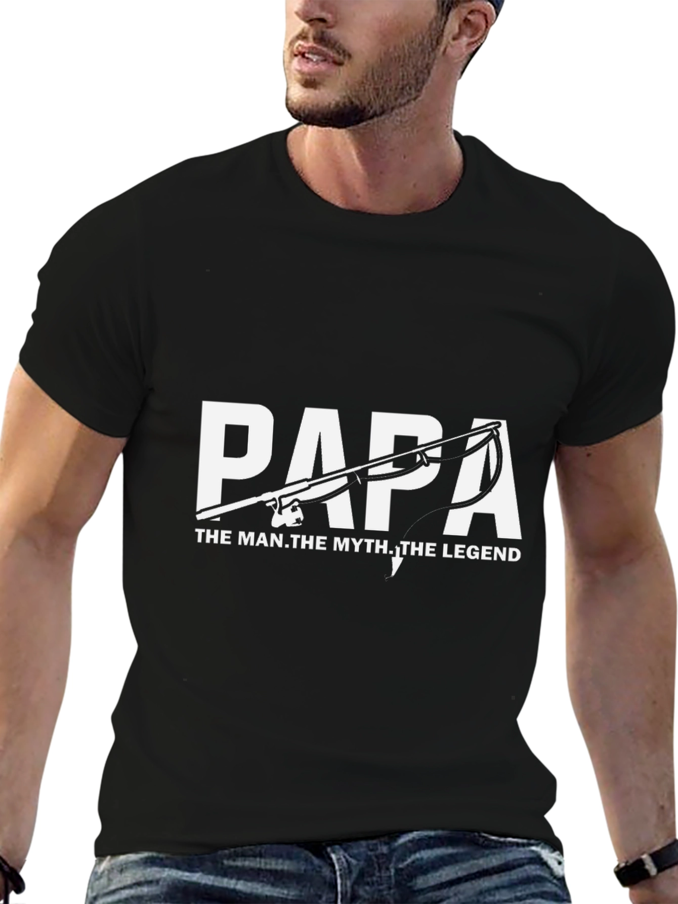 Papa The Man The Myth The Legend Fishing T-Shirt
