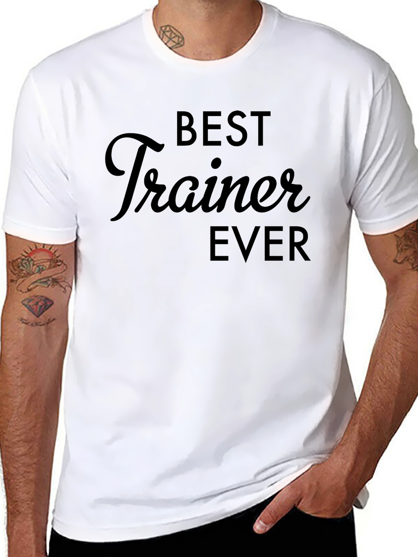 Best Trainer Ever - Black Crew Neck T-Shirt