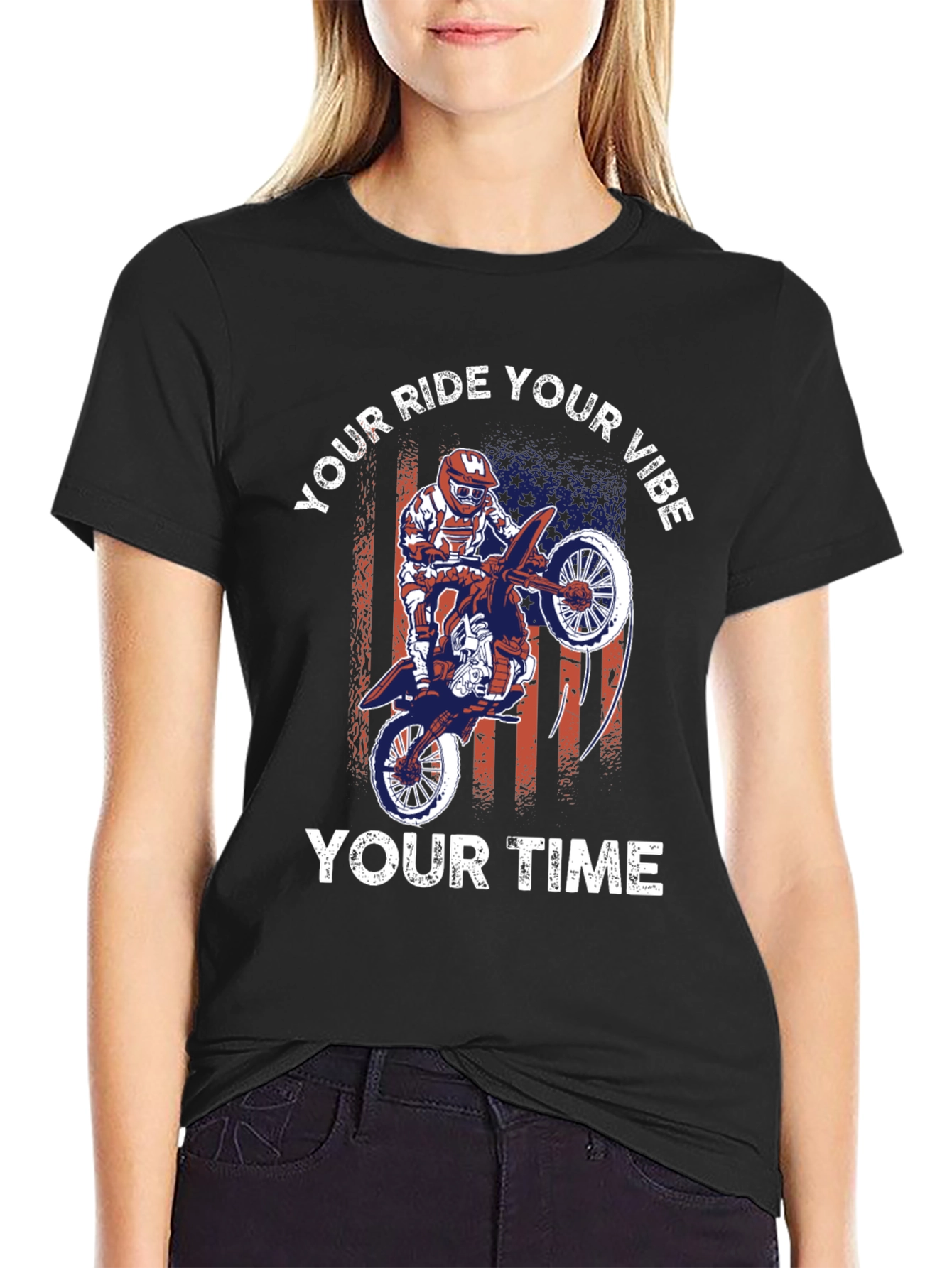 Motorcycle Rider Graphic T-Shirt - Your Ride Your Vibe