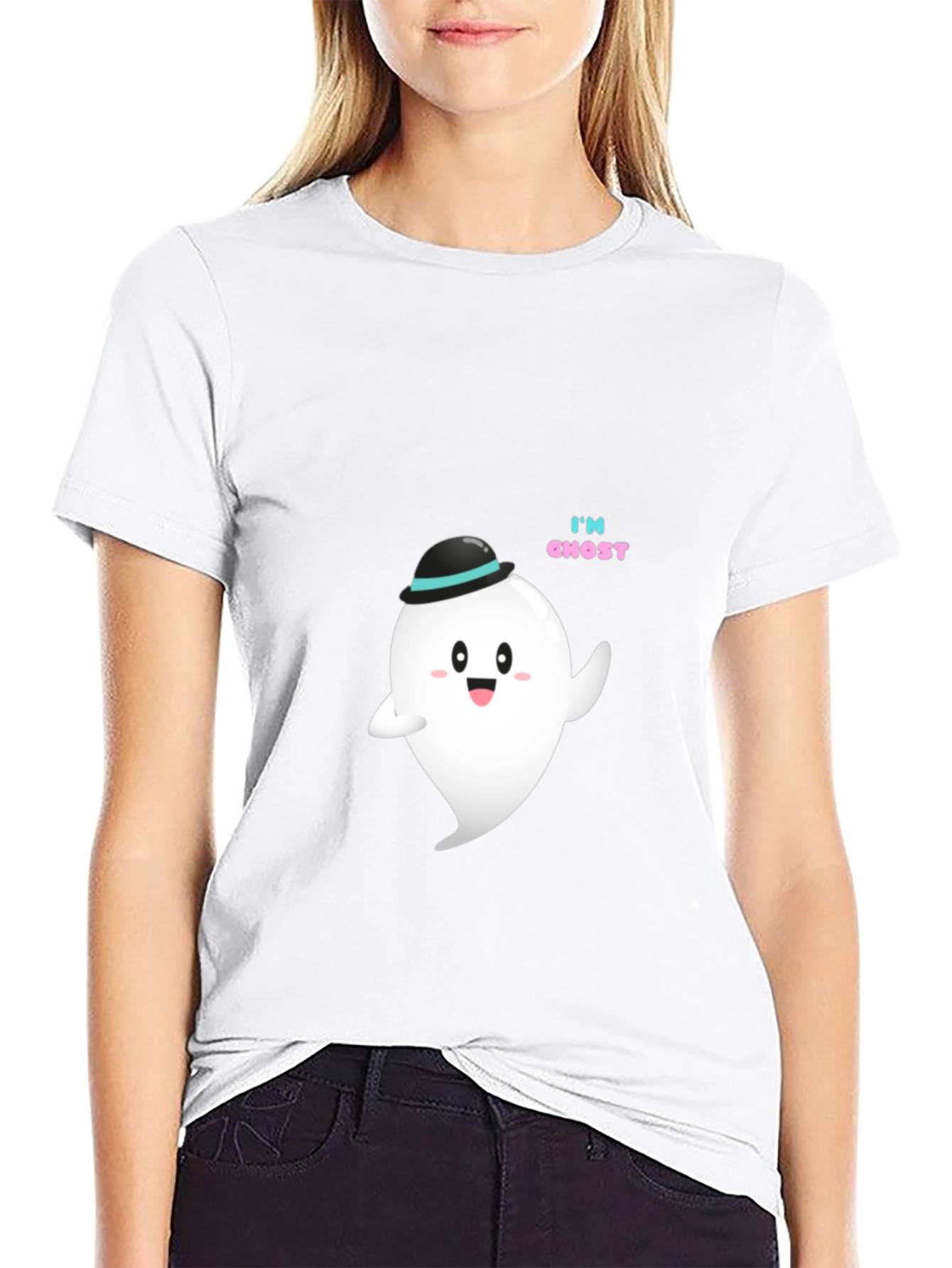 Cute Ghost T-Shirt - Halloween Apparel