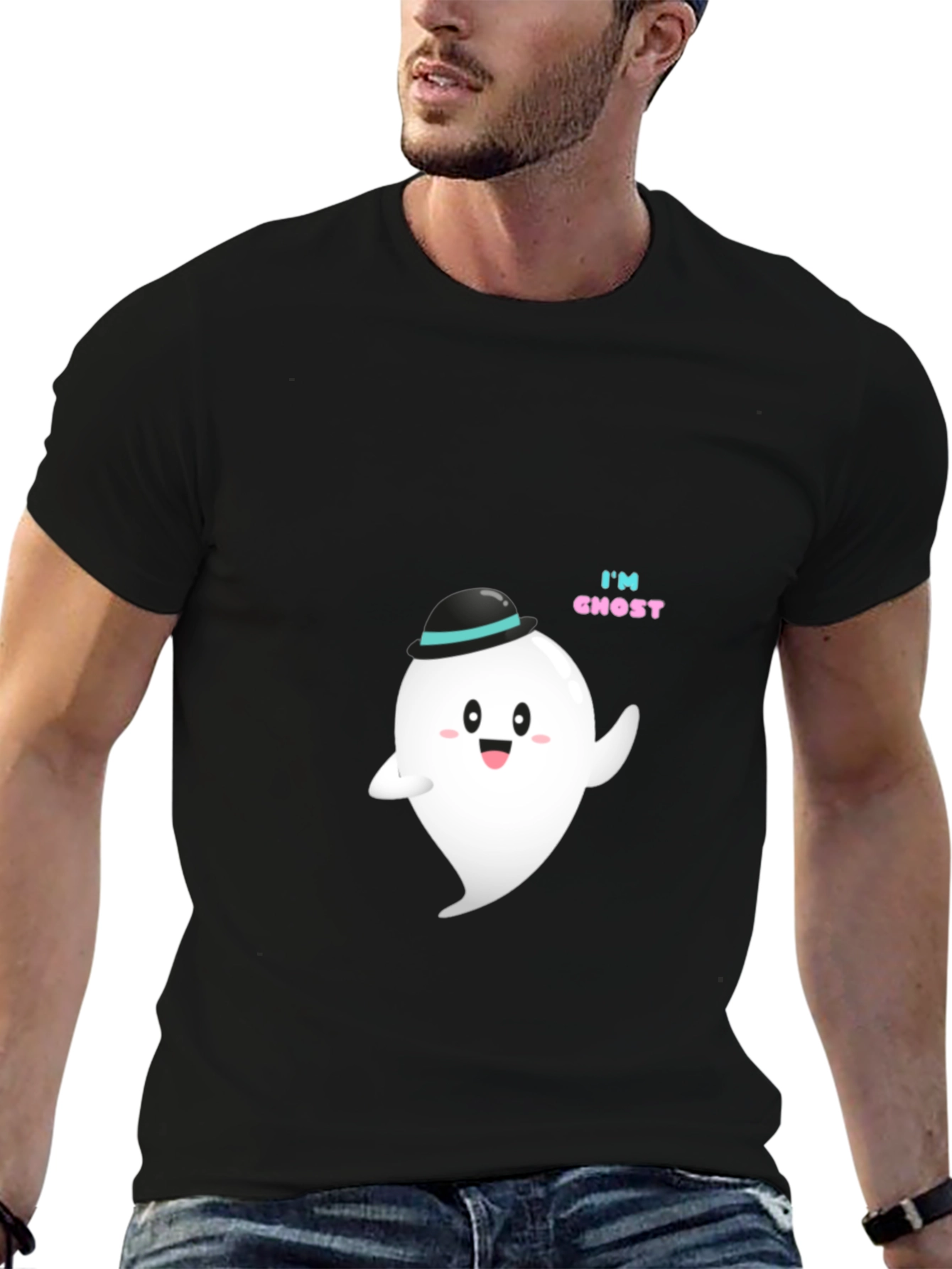 Cute Ghost T-Shirt - Halloween Apparel