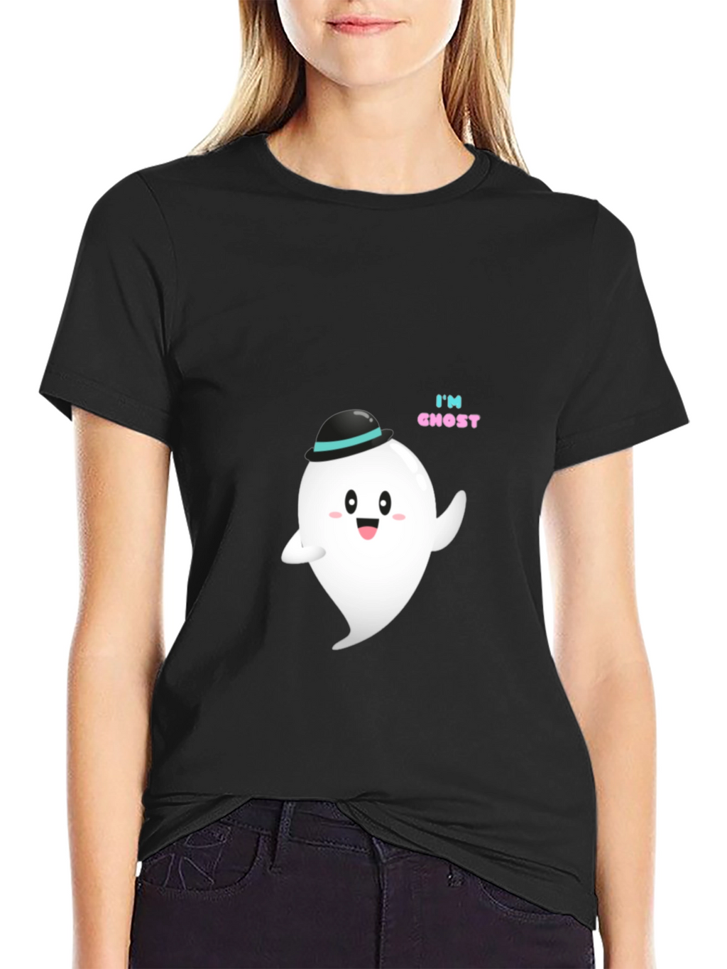 Cute Ghost T-Shirt - Halloween Apparel