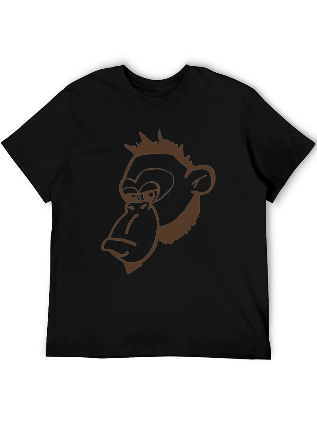 Funny Monkey Graphic Black T-Shirt
