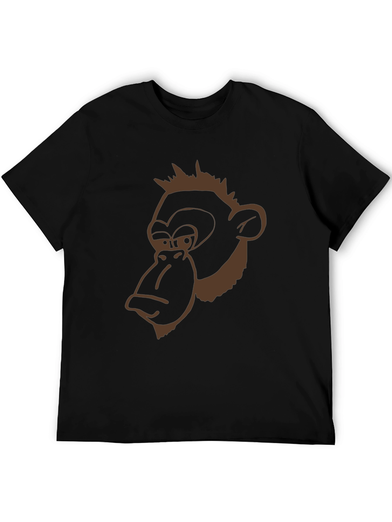 Funny Monkey Graphic Black T-Shirt
