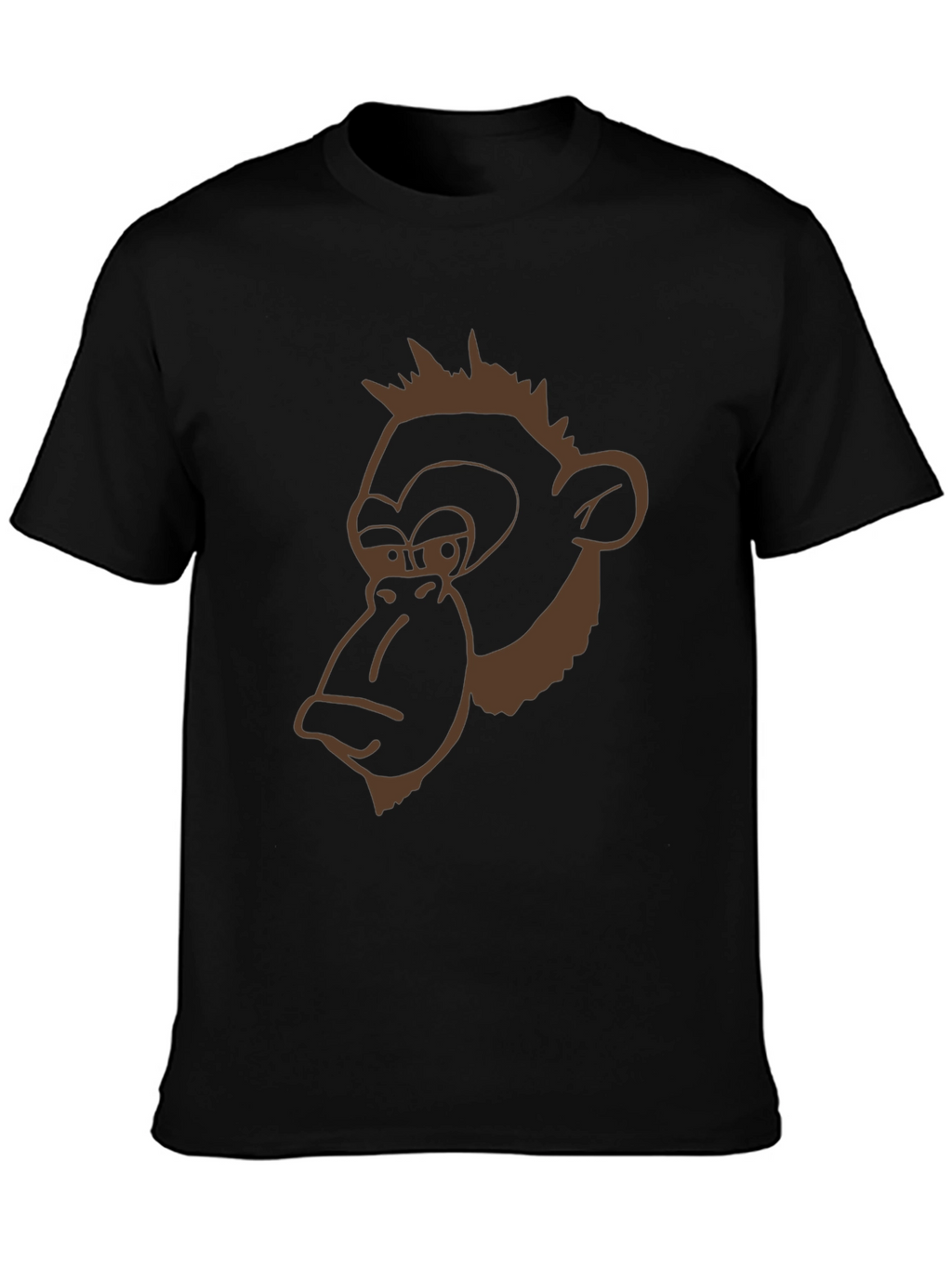 Funny Monkey Graphic Black T-Shirt