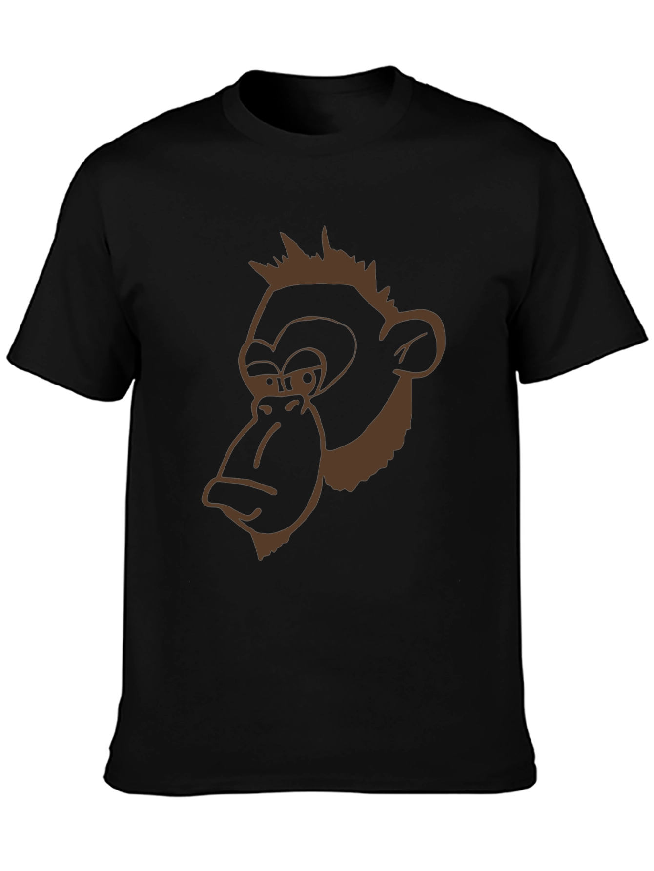 Funny Monkey Graphic Black T-Shirt