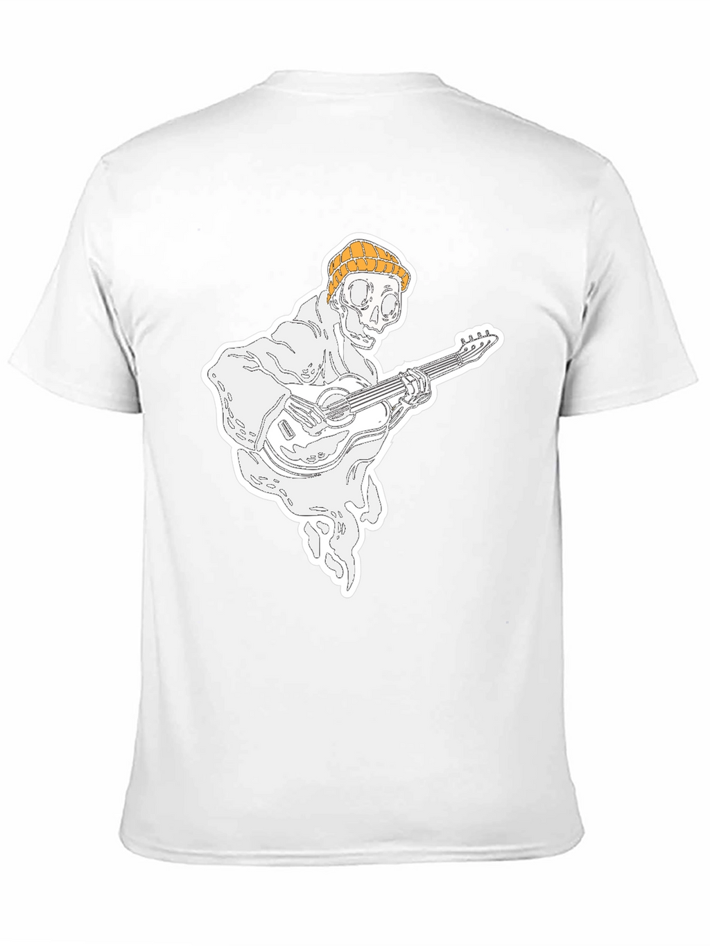 Ghost Guitar Player Black T-Shirt
