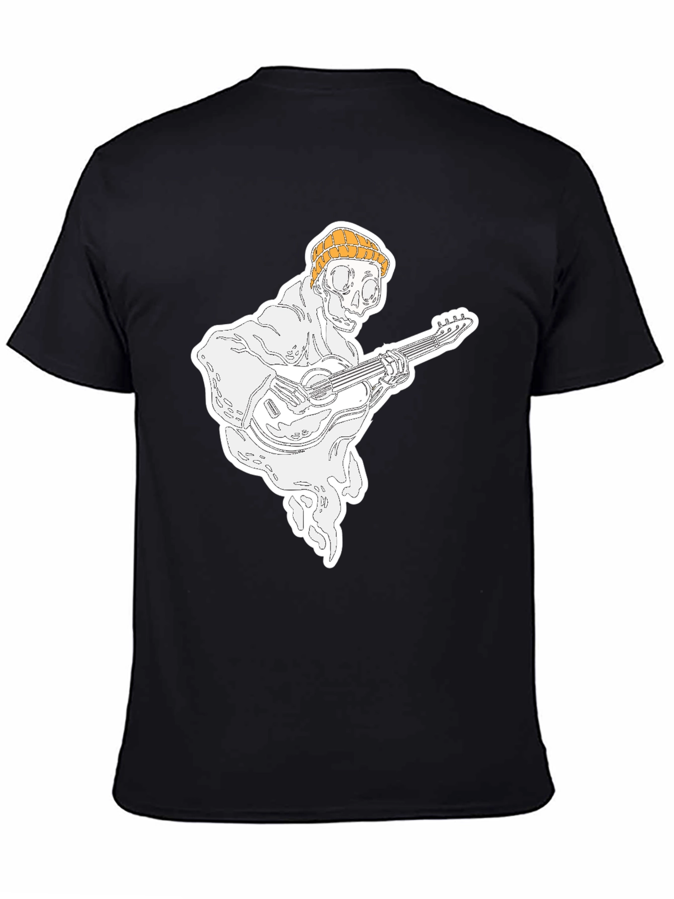 Ghost Guitar Player Black T-Shirt