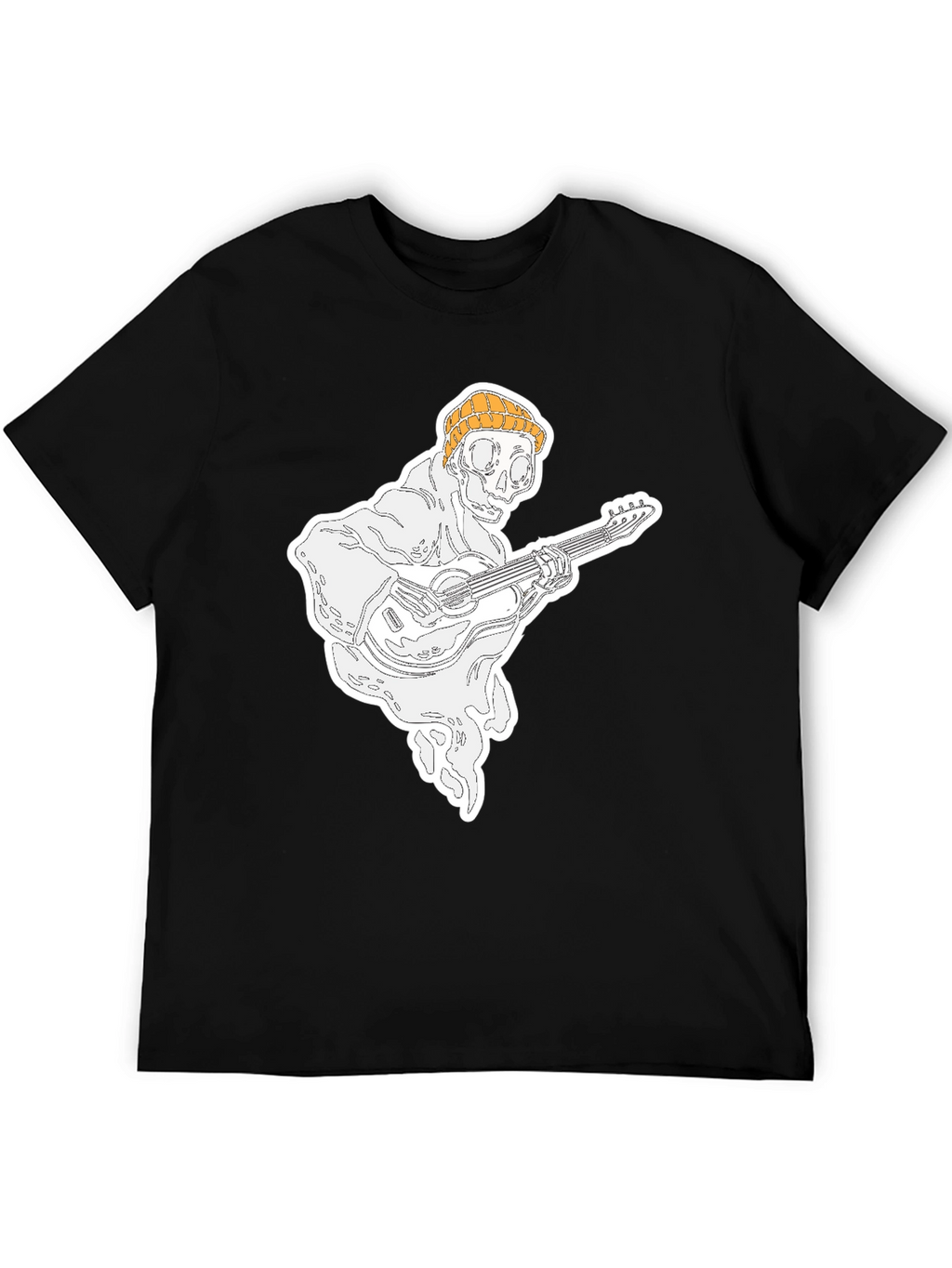 Ghost Guitar Player Black T-Shirt