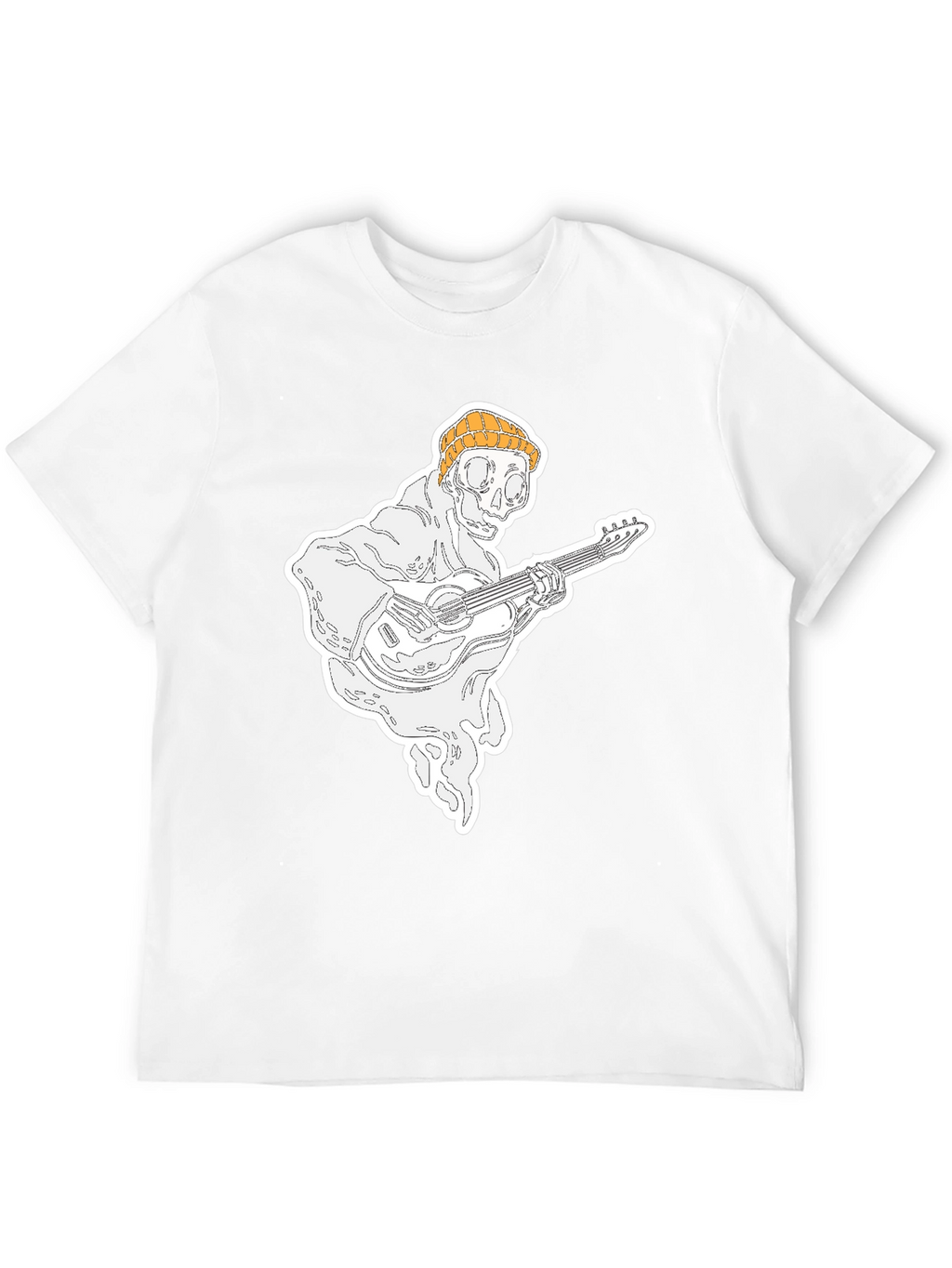 Ghost Guitar Player Black T-Shirt