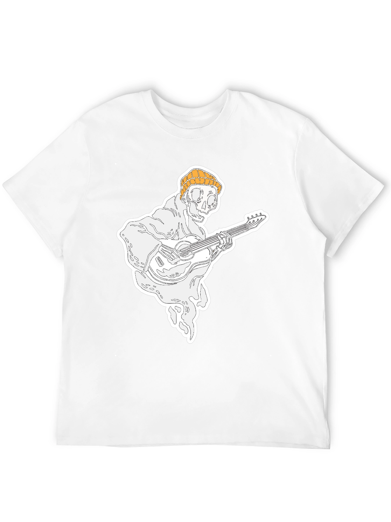 Ghost Guitar Player Black T-Shirt