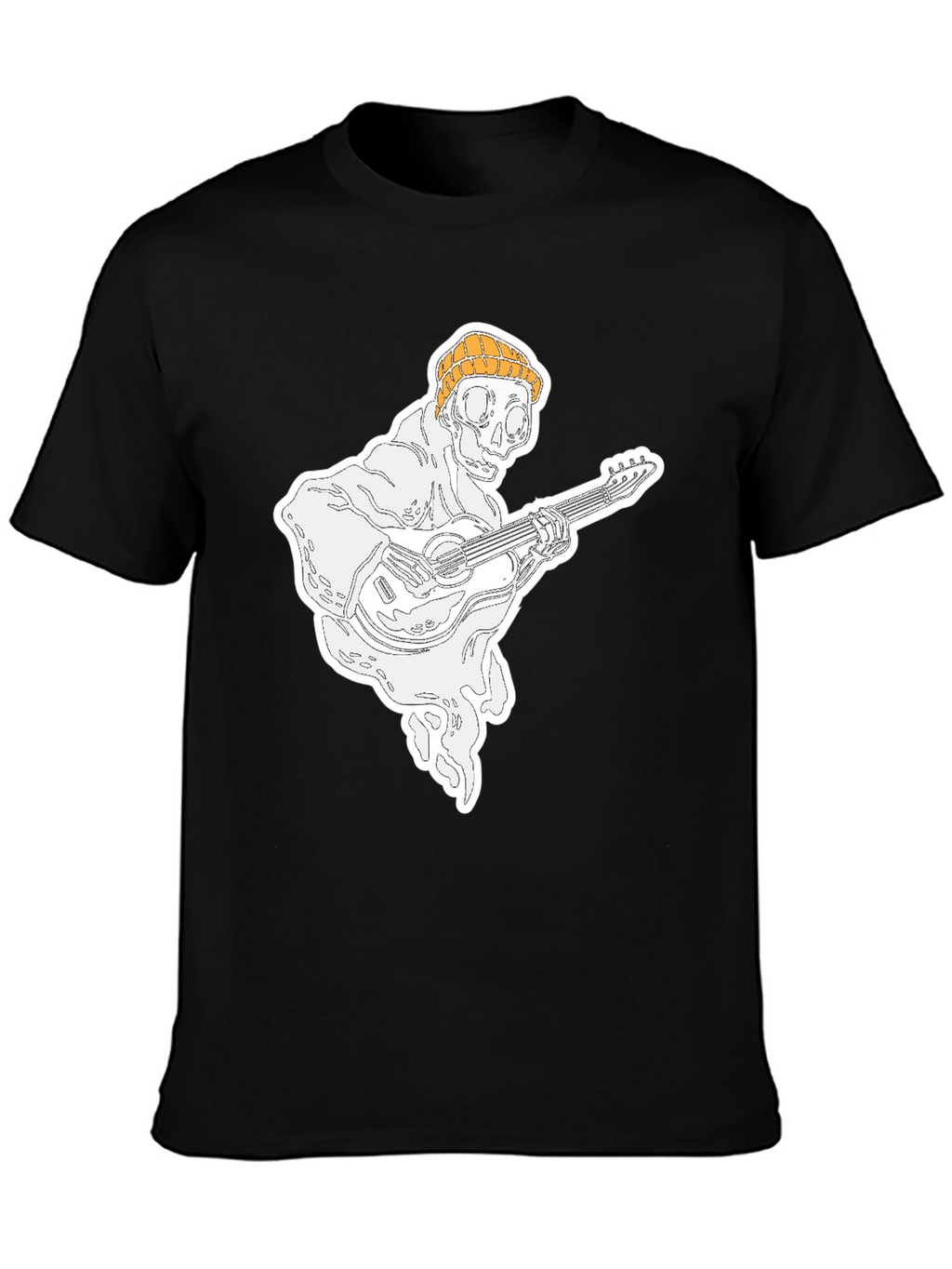 Ghost Guitar Player Black T-Shirt