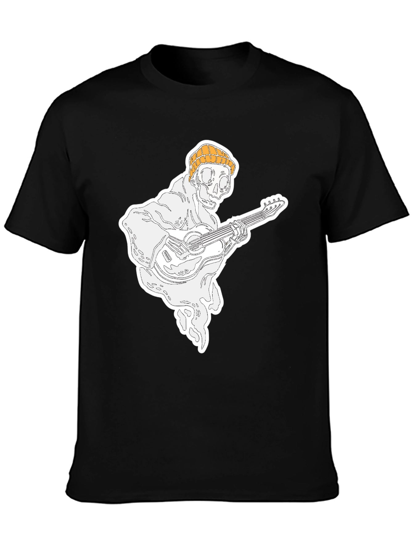 Ghost Guitar Player Black T-Shirt