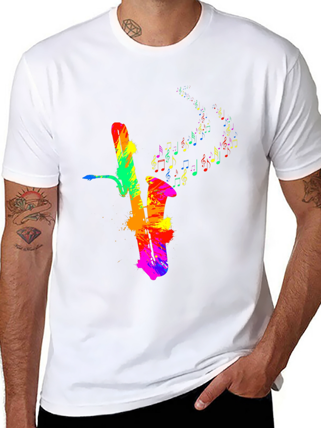 Colorful Saxophone Music T-Shirt
