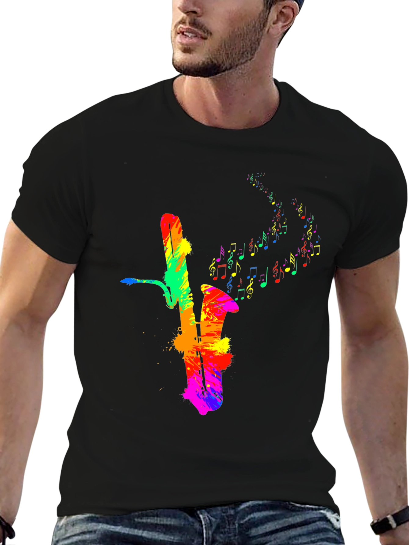 Colorful Saxophone Music T-Shirt