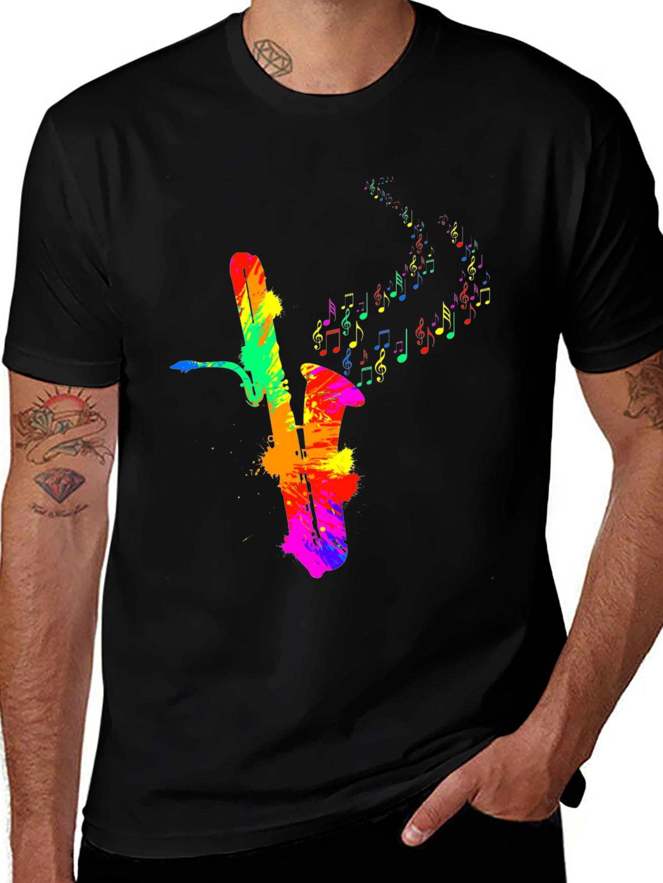 Colorful Saxophone Music T-Shirt